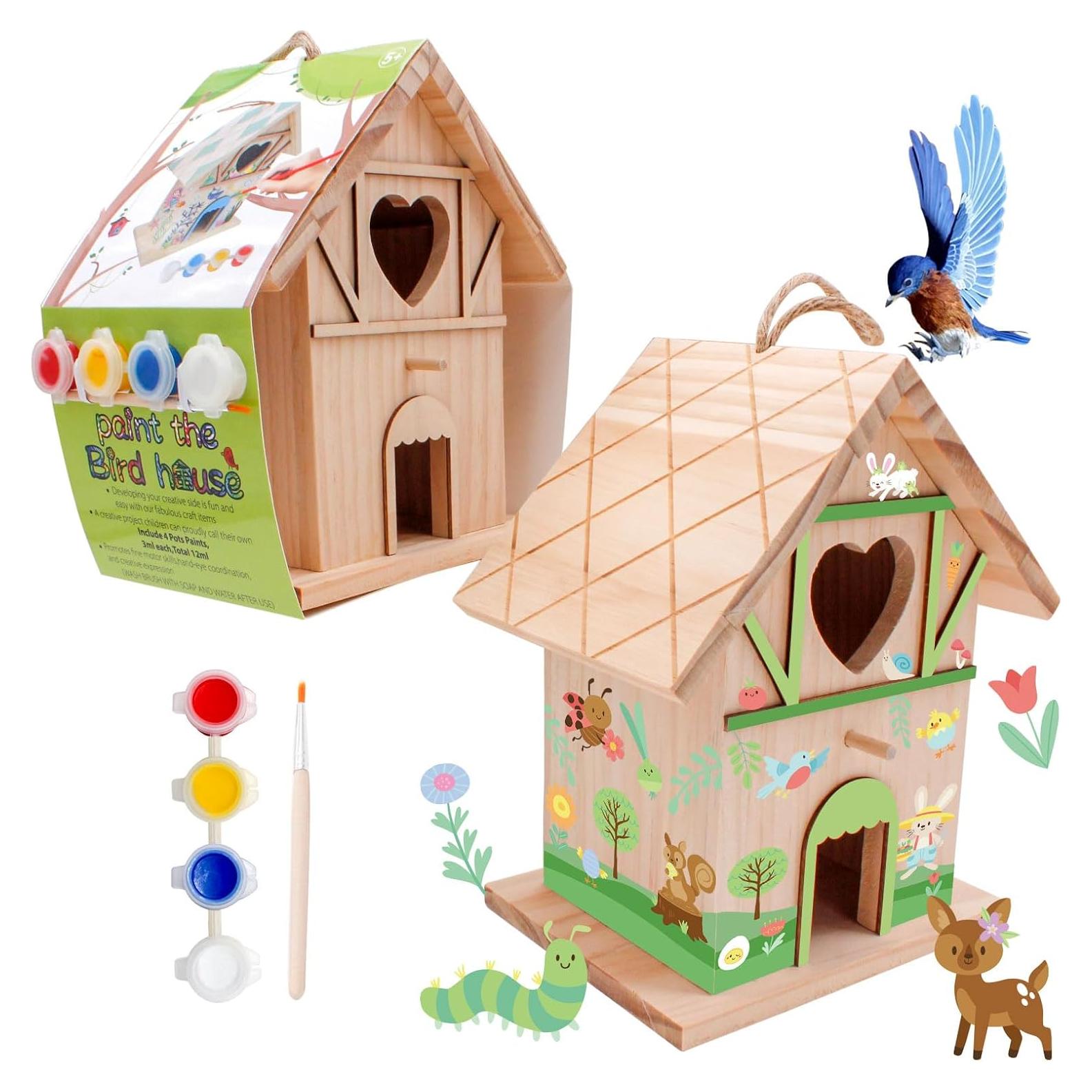 Kit de Pintura Casa de Pájaros Madera Goldentime 20.32x17.37cm