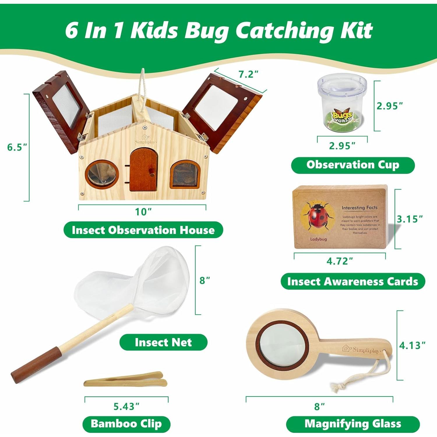 Kit de Exploración de Insectos SimpliPlay para Niños 0-8 Años