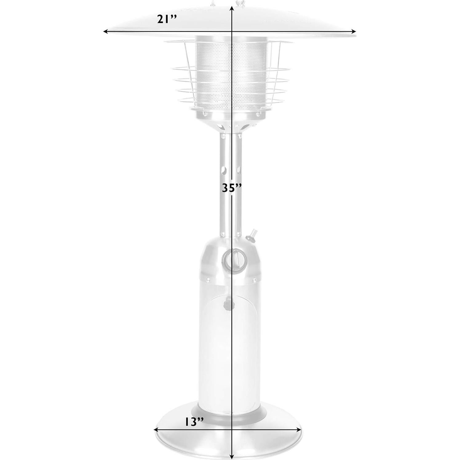 Calentador de Patio Portátil Fire Sense 61322 Propano 10,000 BTU