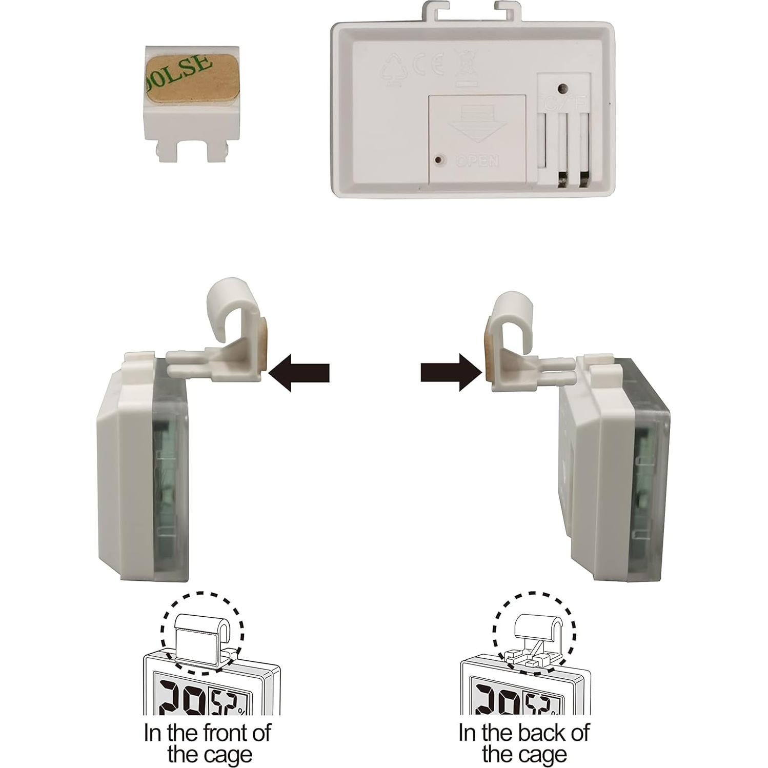 Termómetro Higrómetro Digital Poly HY2 para Reptiles LCD