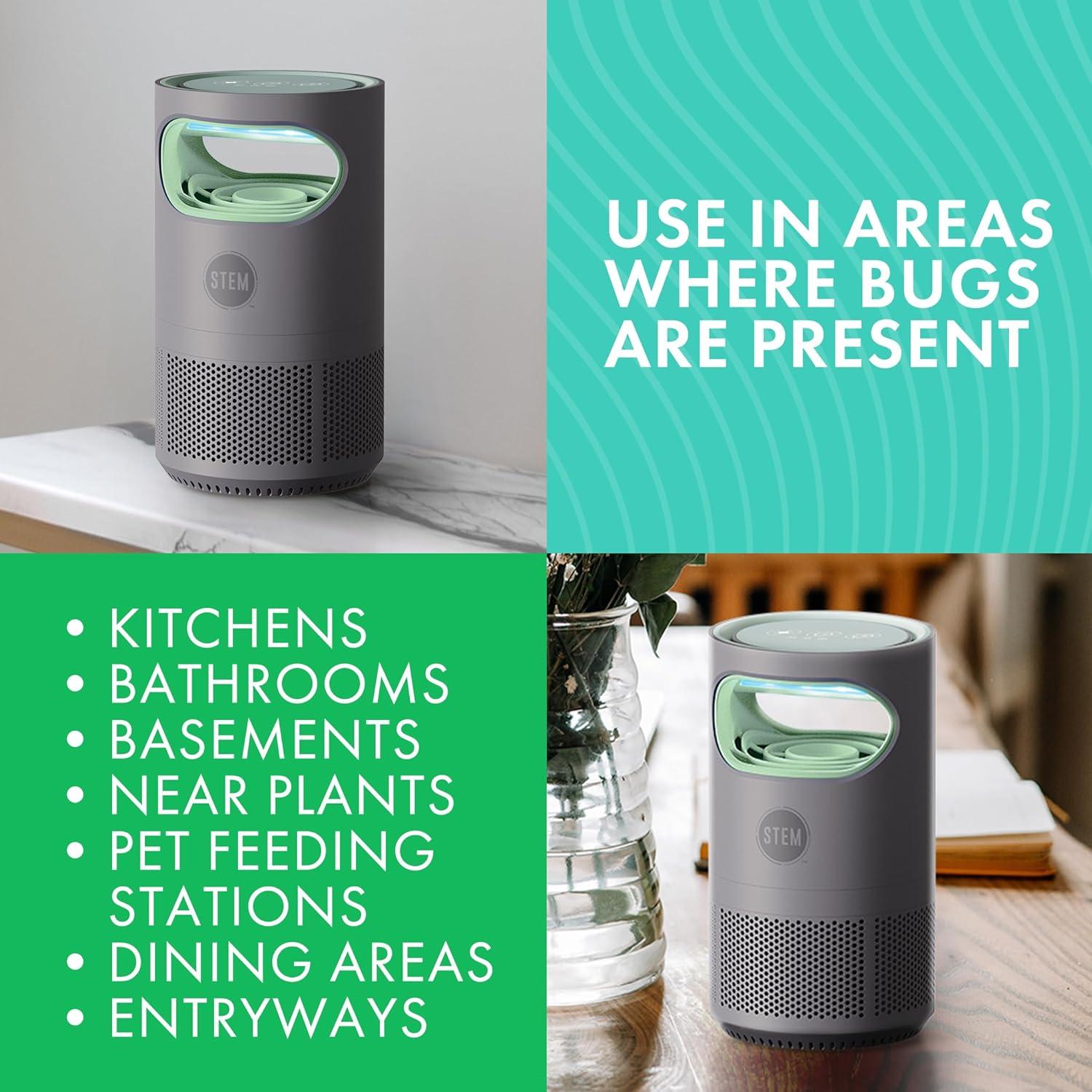 Trampa de Ventilador STEM con Luz UV y 5 Trampas de Pegamento