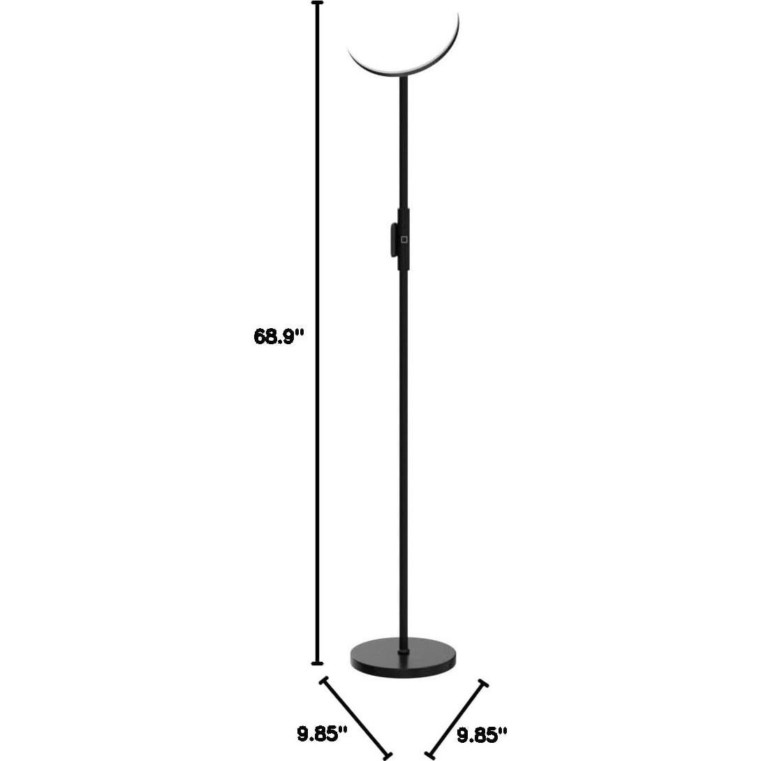 Lámpara de Pie JOOFO 30W LED Control Remoto 2400LM Negra