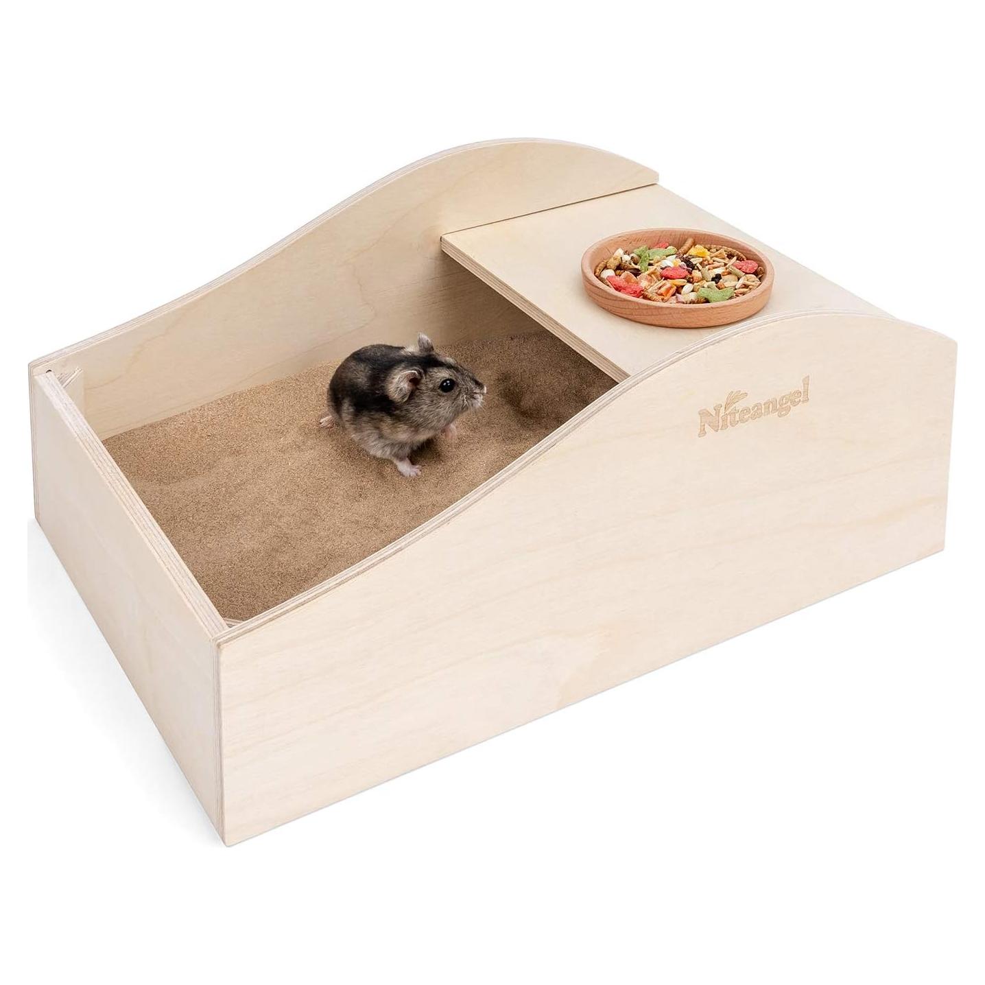 Caja de Baño de Arena Mediana Niteangel para Hámsters 30x20 cm
