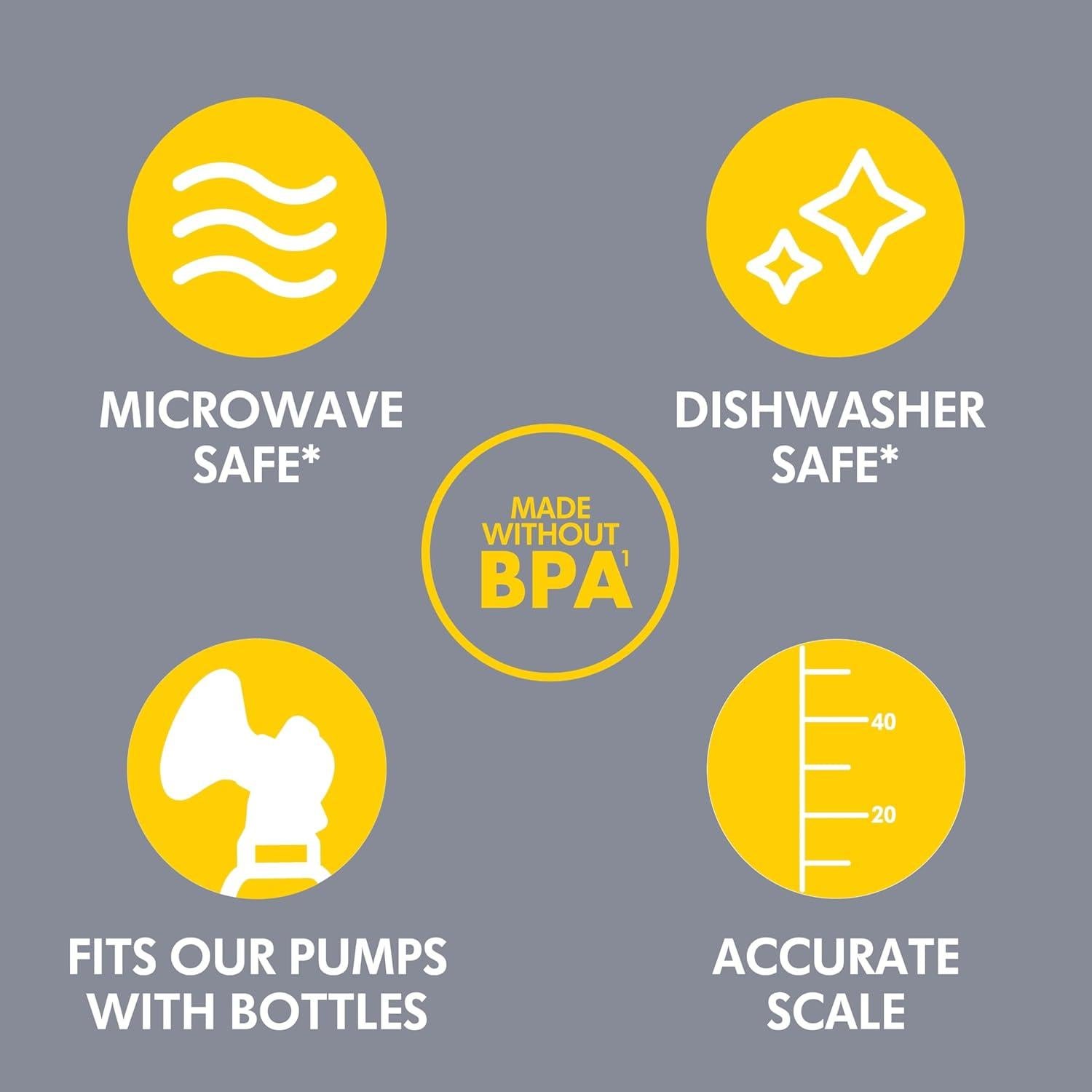 Botellas de Almacenamiento de Leche Materna Medela 148 ml, Paquete de 6