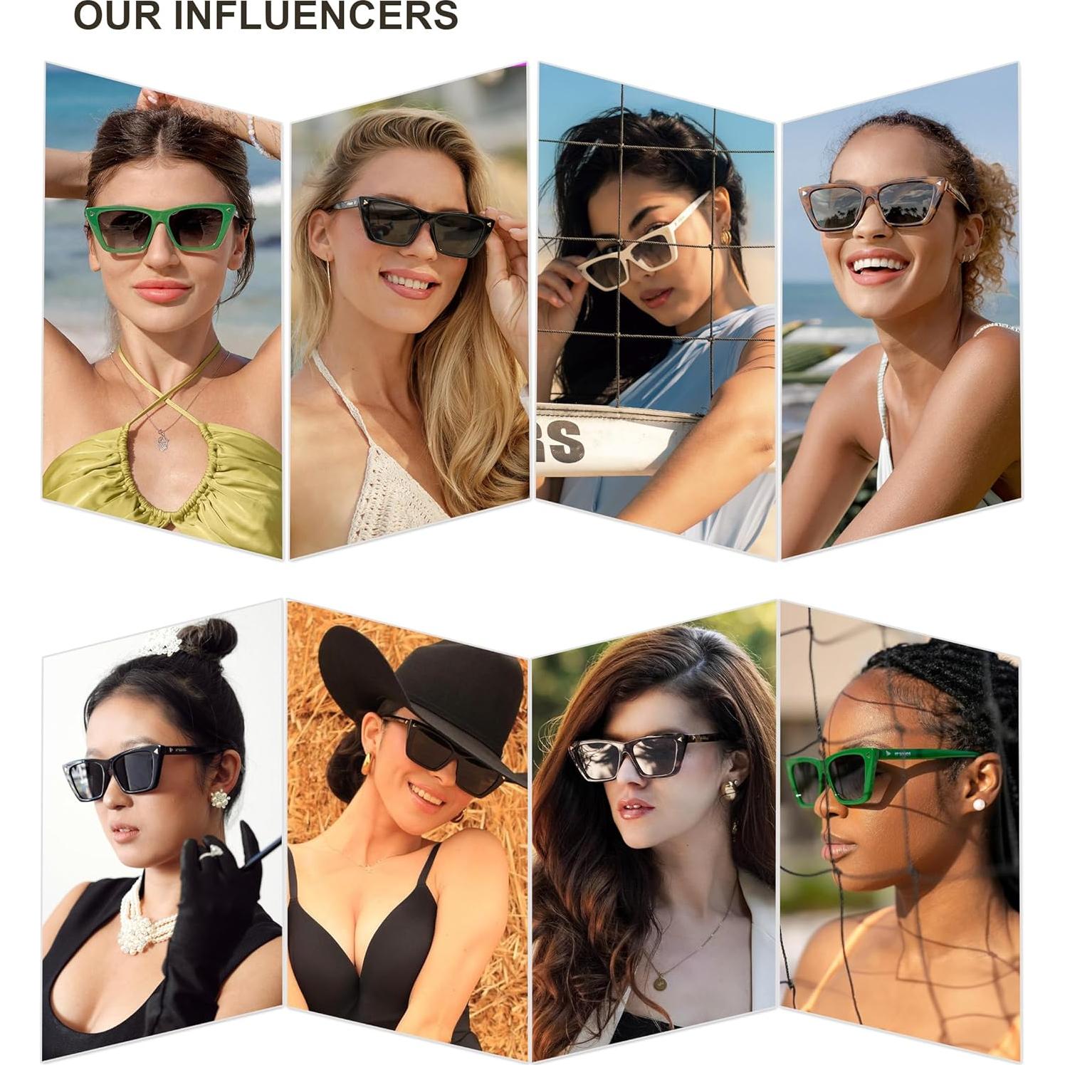 Gafas de sol SojoS SJ2297 ojo de gato UV400 para mujeres