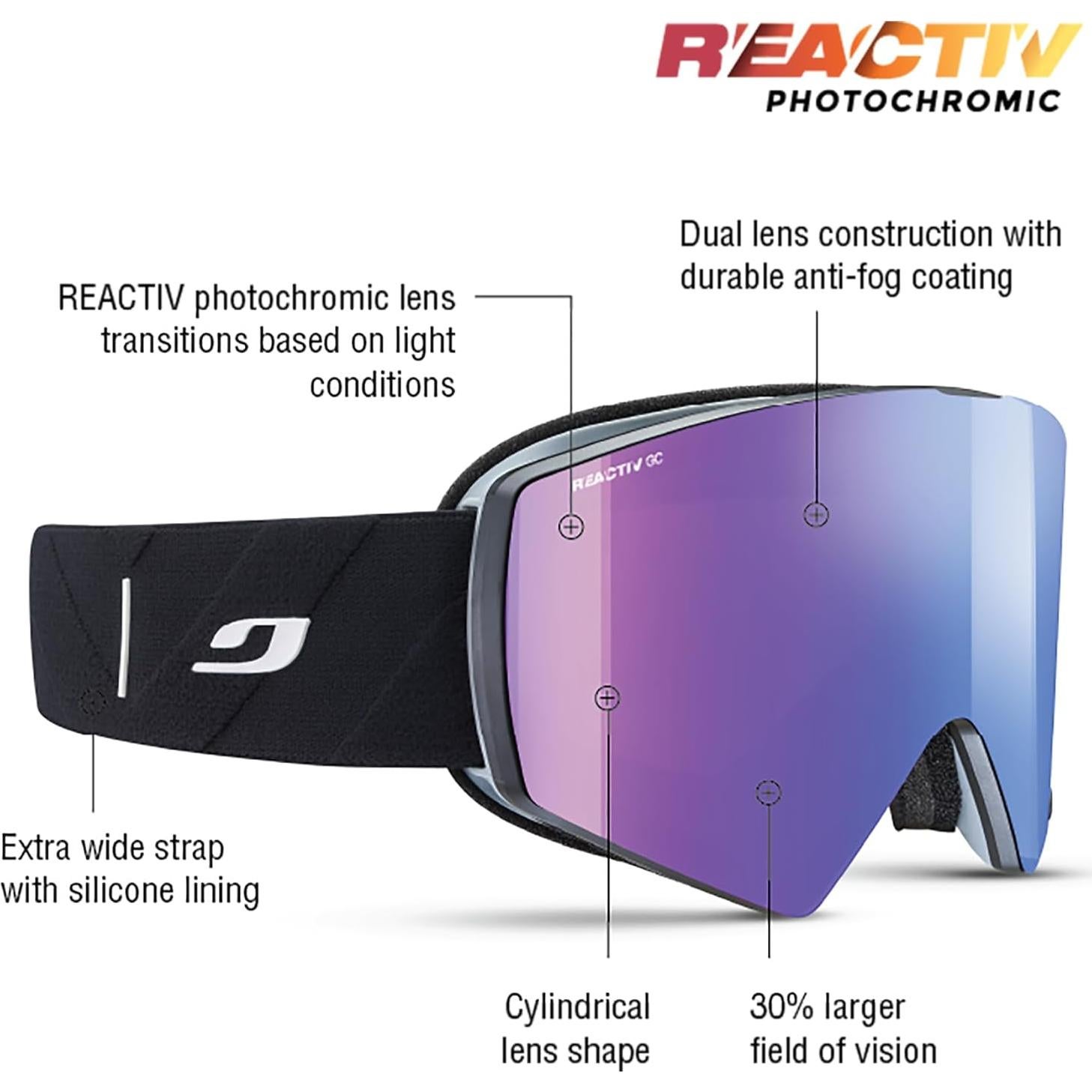 Gafas de Nieve Julbo Razor Edge Fotoquímicas 100% UV - 165mm