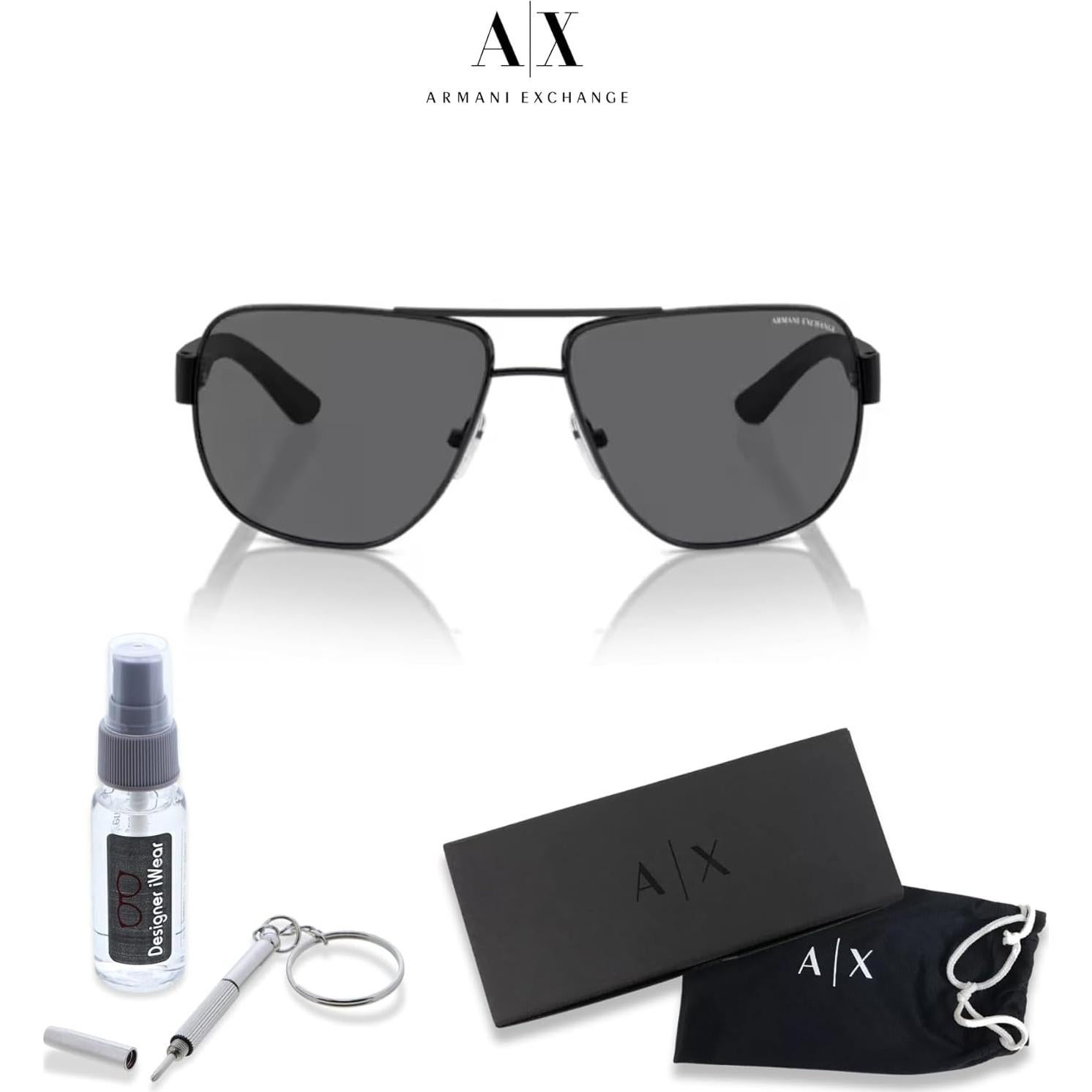 Gafas de sol Aviador Armani Exchange AX2012S con Kit de Cuidado