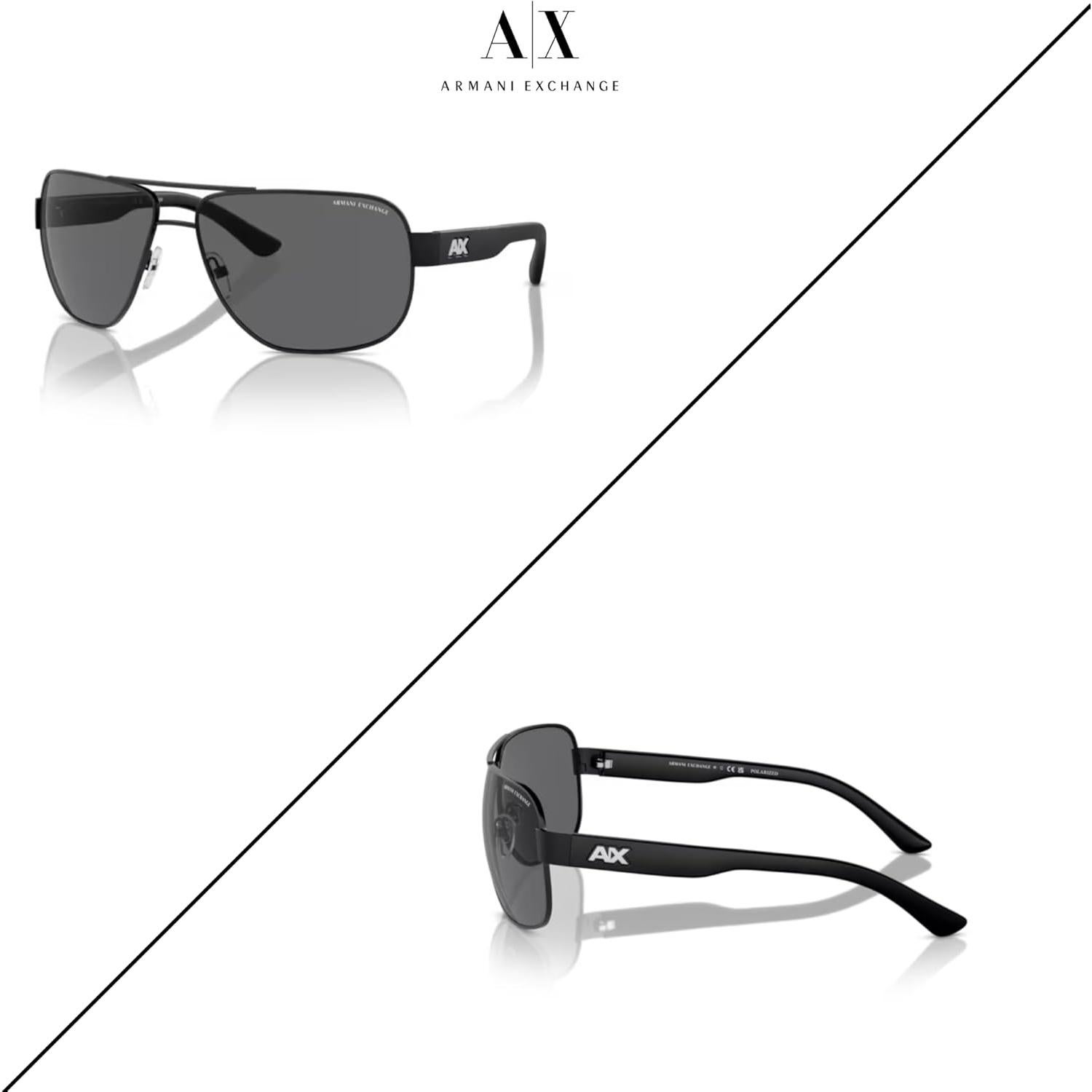 Gafas de sol Aviador Armani Exchange AX2012S con Kit de Cuidado