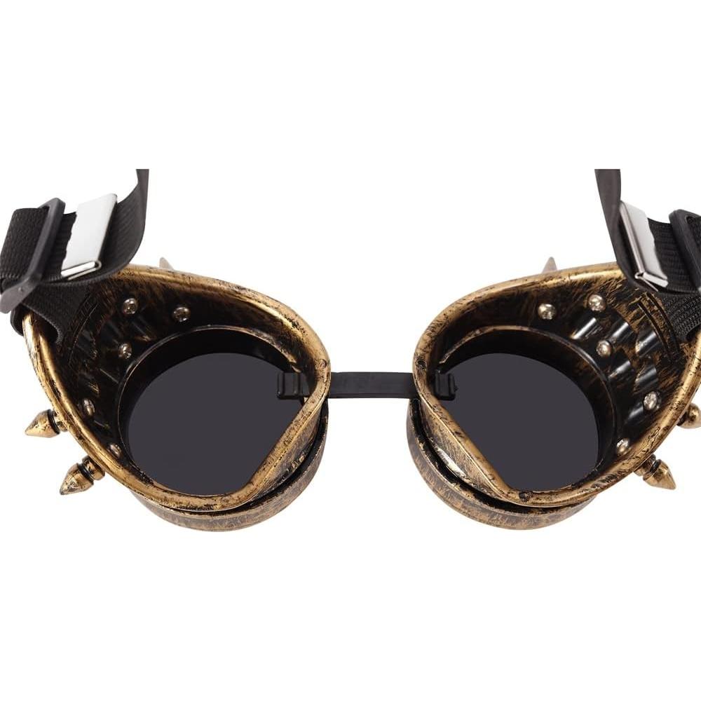 Gafas Steampunk Vintage Lelinta Ajustables para Cosplay