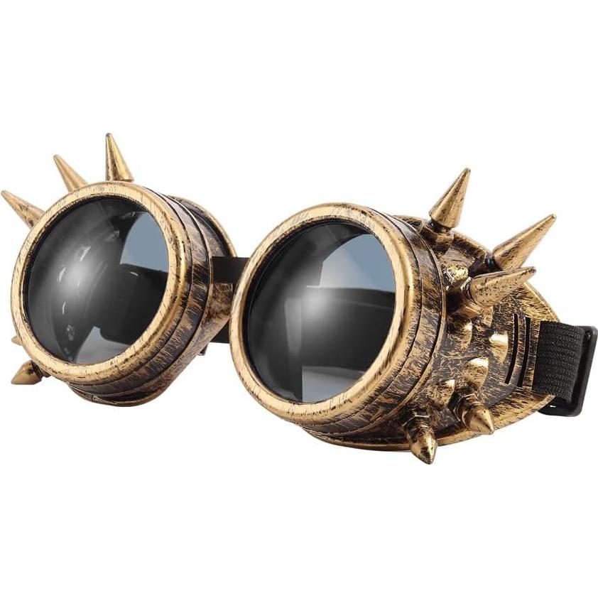 Gafas Steampunk Vintage Lelinta Ajustables para Cosplay