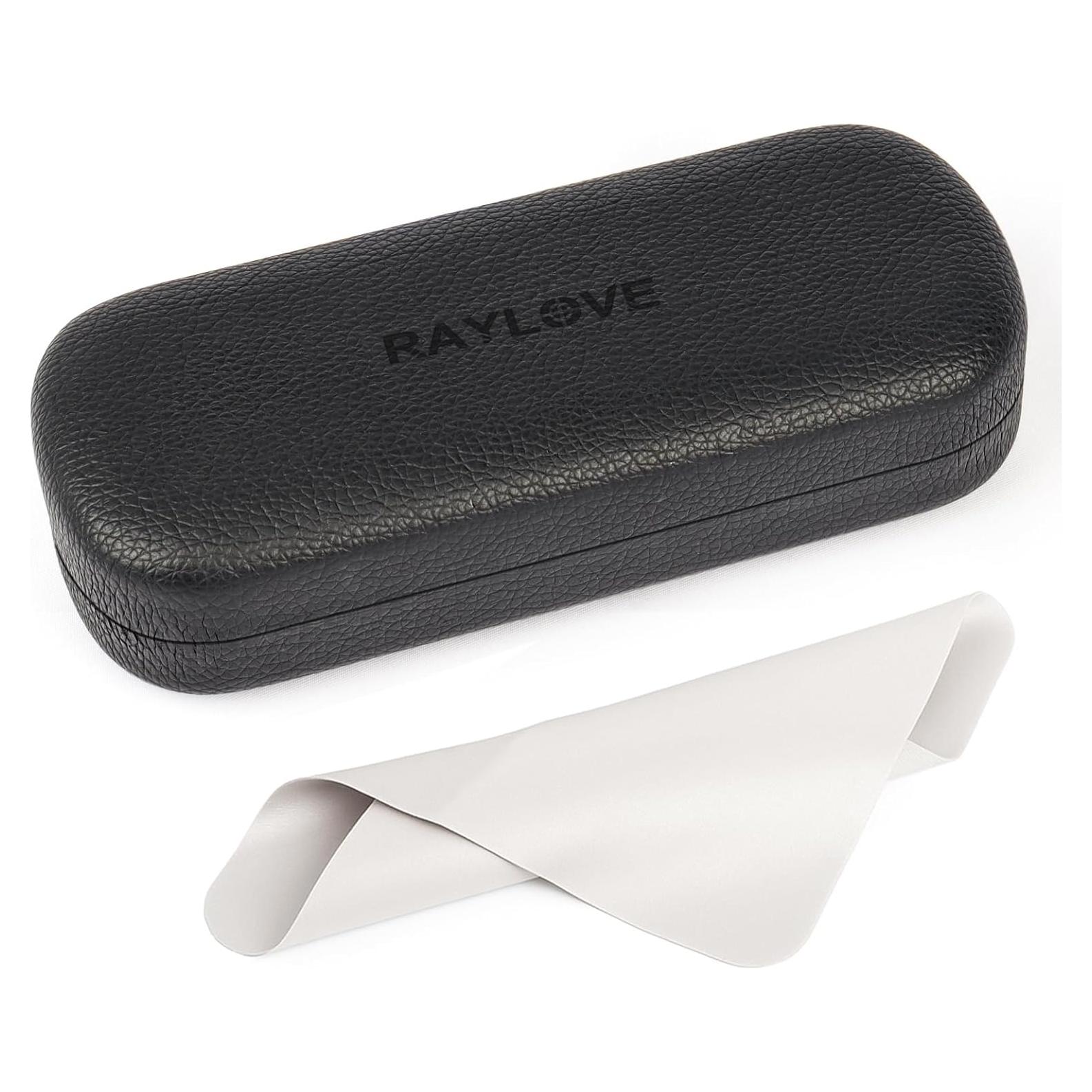 Estuche Duro para Gafas RayLove con Paño de Limpieza - Negro