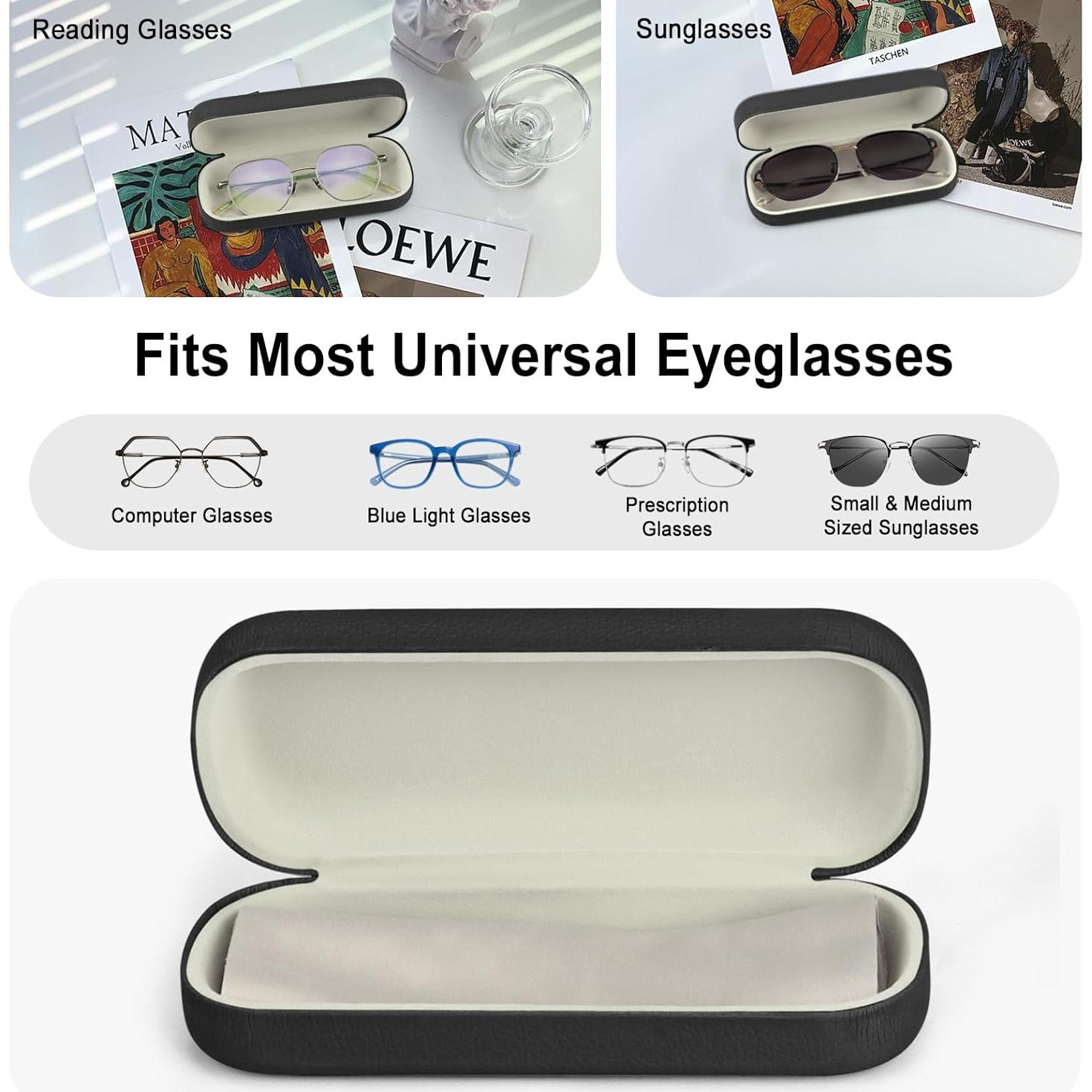 Estuche Duro para Gafas RayLove con Paño de Limpieza - Negro