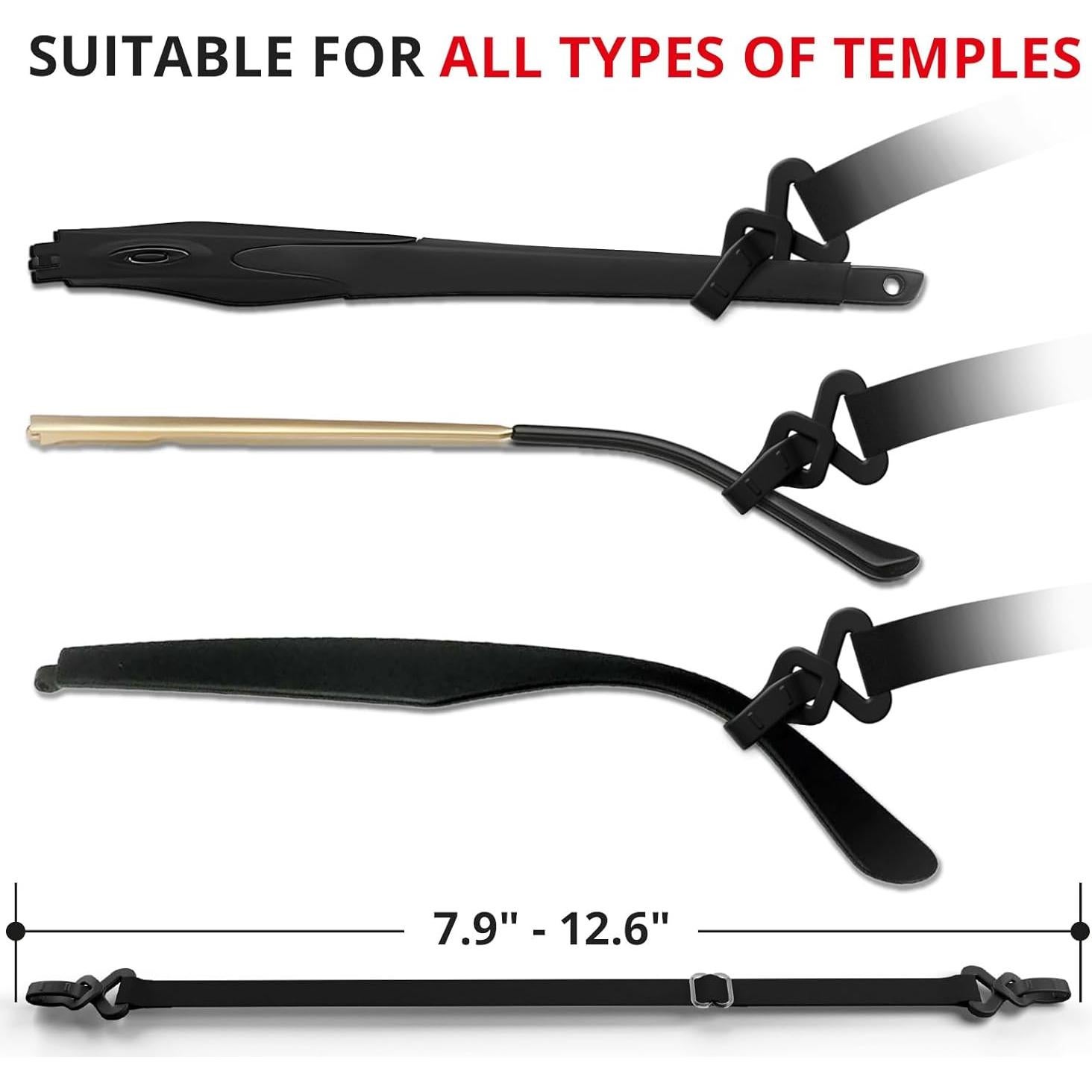 Correa Ajustable para Gafas X-Protector 4 PCS Negro