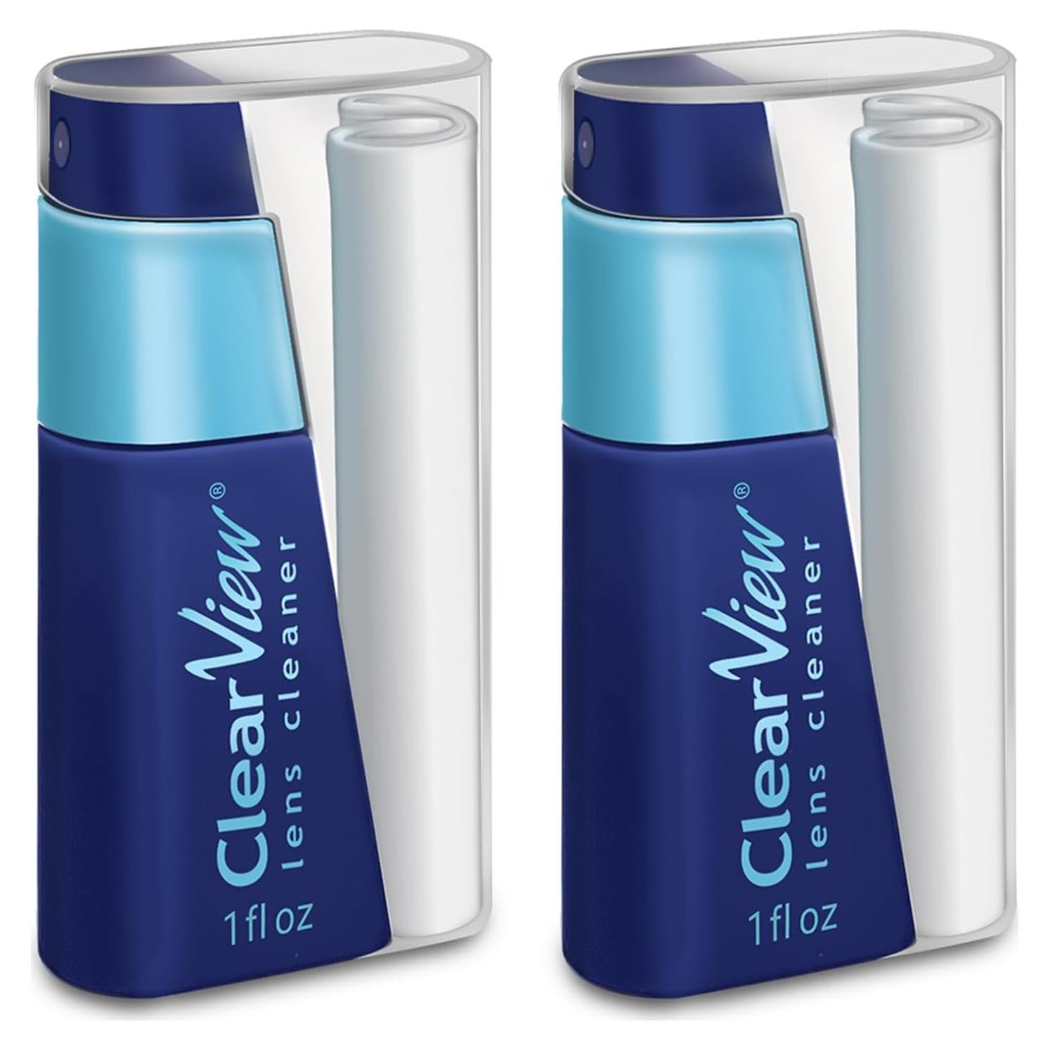 Kit de Limpiador de Lentes Clear View - Portátil con Spray y Paño