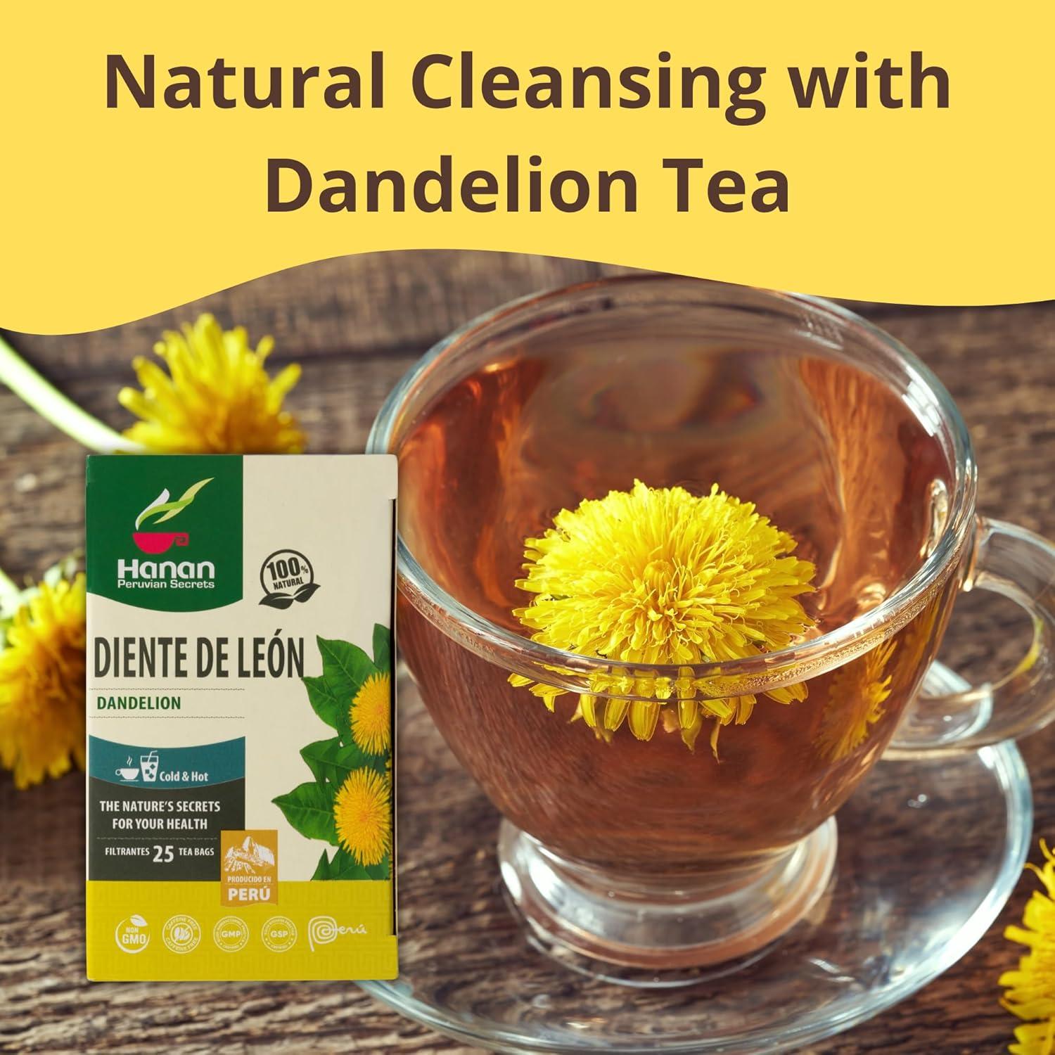 Té de Raíz de Diente de León Hanan 25 Bolsitas Detox Digestivo