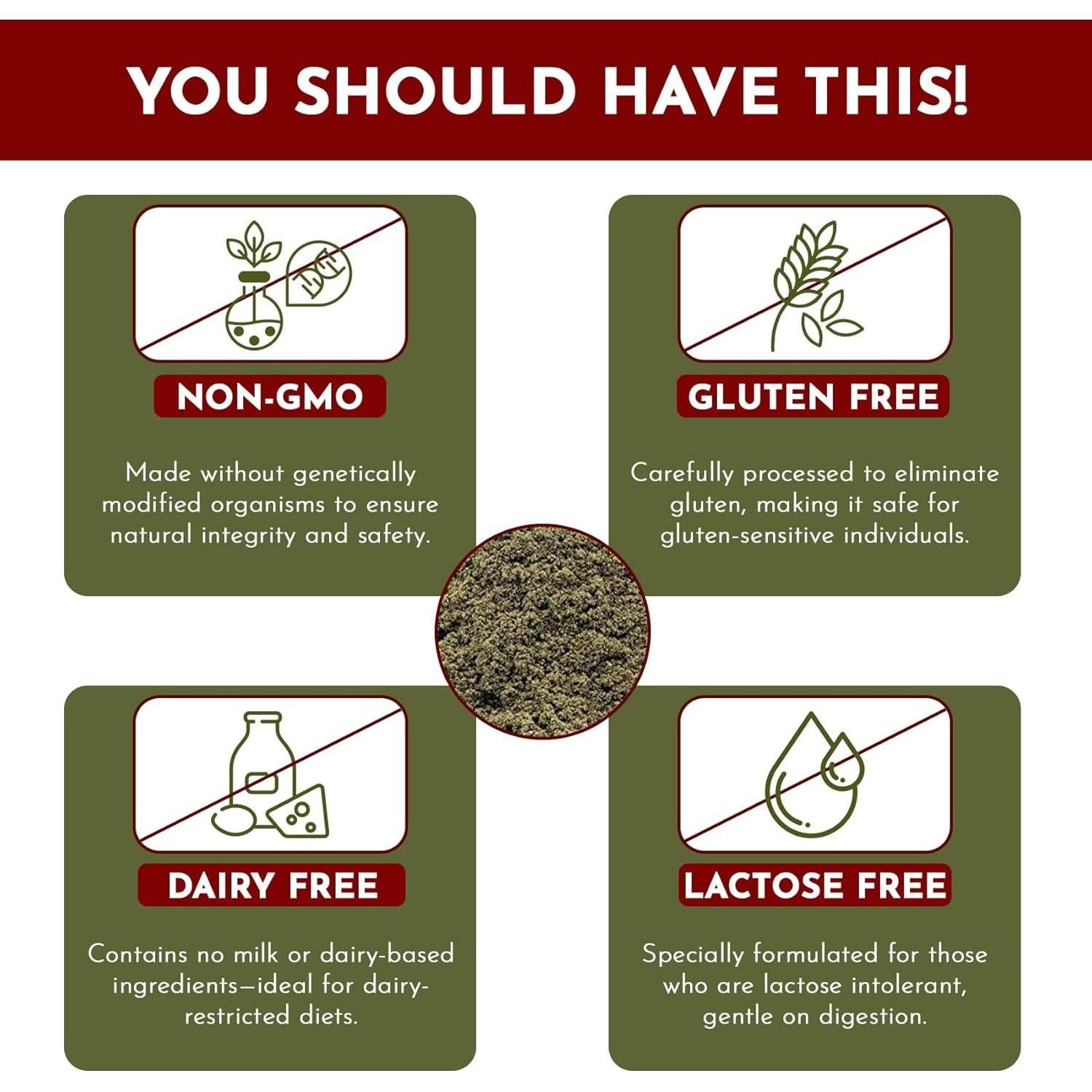 Polvo de Hoja de Malva Orgánica 56.7g - Certificado Kosher y Orgánico