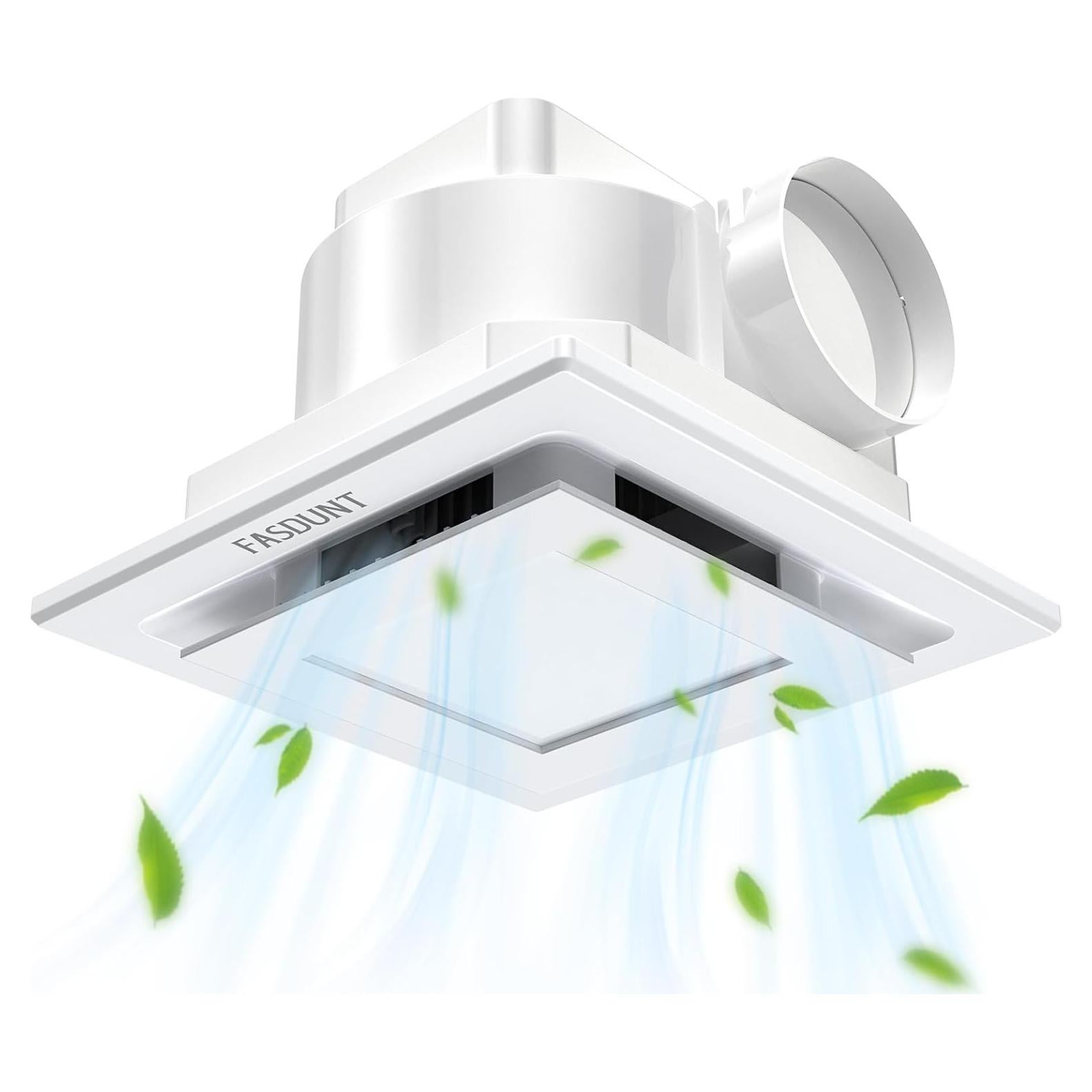 Ventilador Extractor de Baño FASDUNT con Luz LED 120 CFM