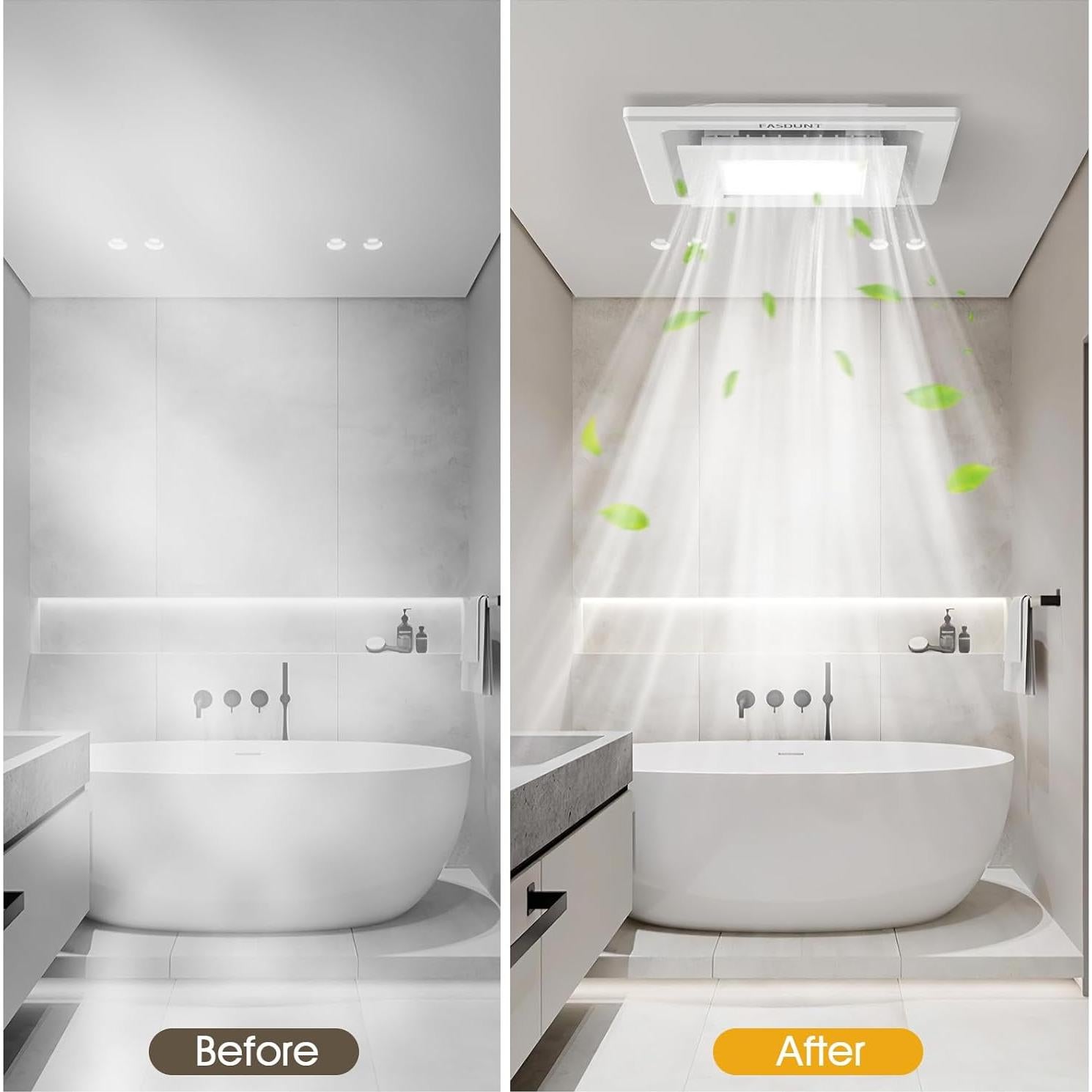 Ventilador Extractor de Baño FASDUNT con Luz LED 120 CFM