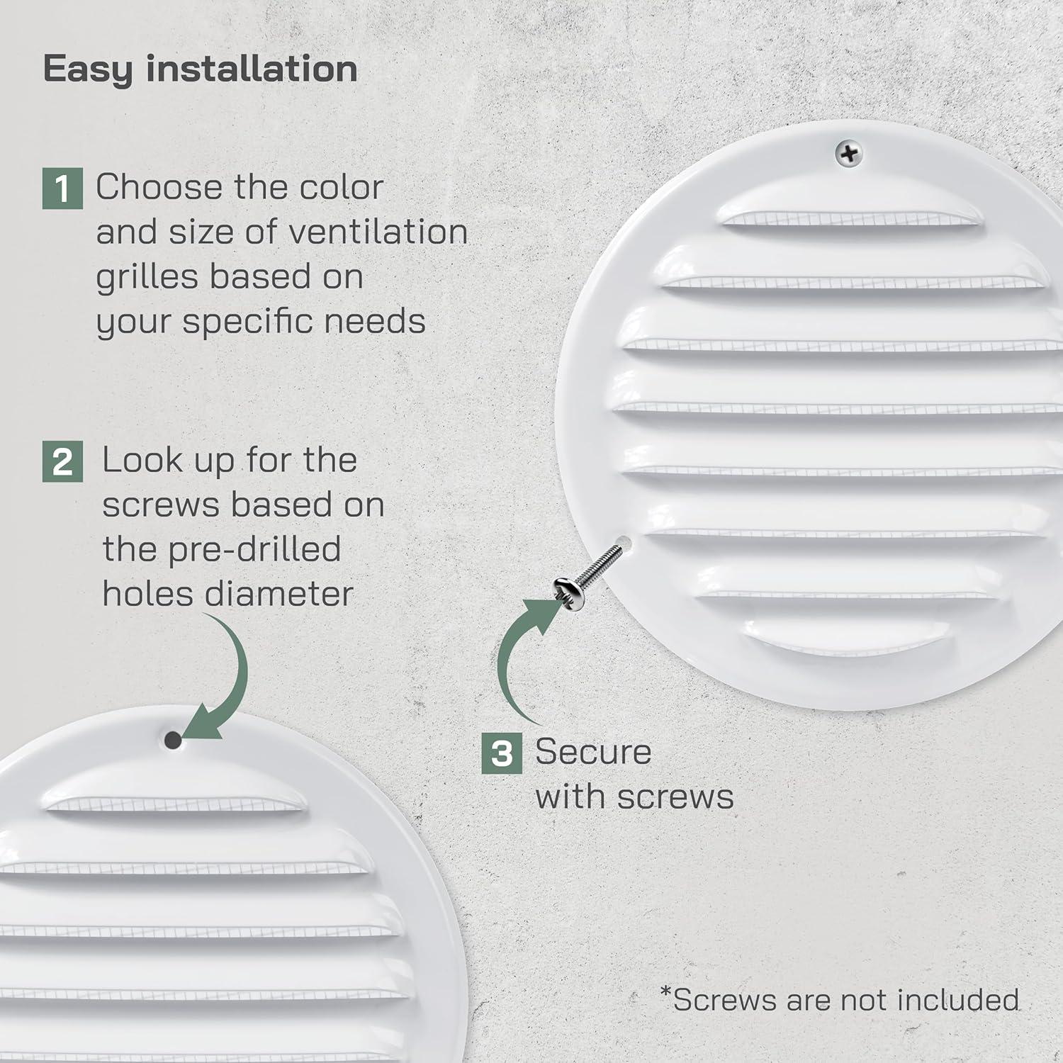 Cubierta de Ventilación Redonda 4" Vent Systems Blanca