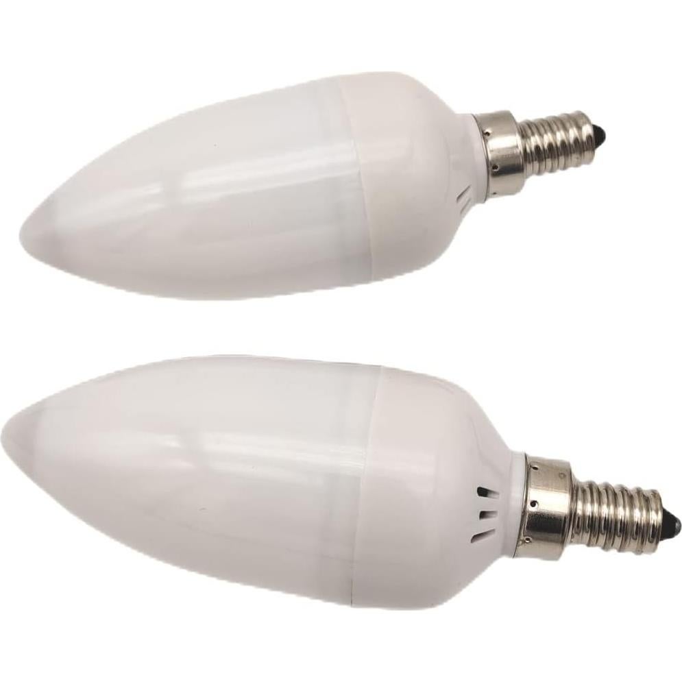 Bombilla LED E12 QLEE 3W Luz Cálida Parpadeante 2 Paquete