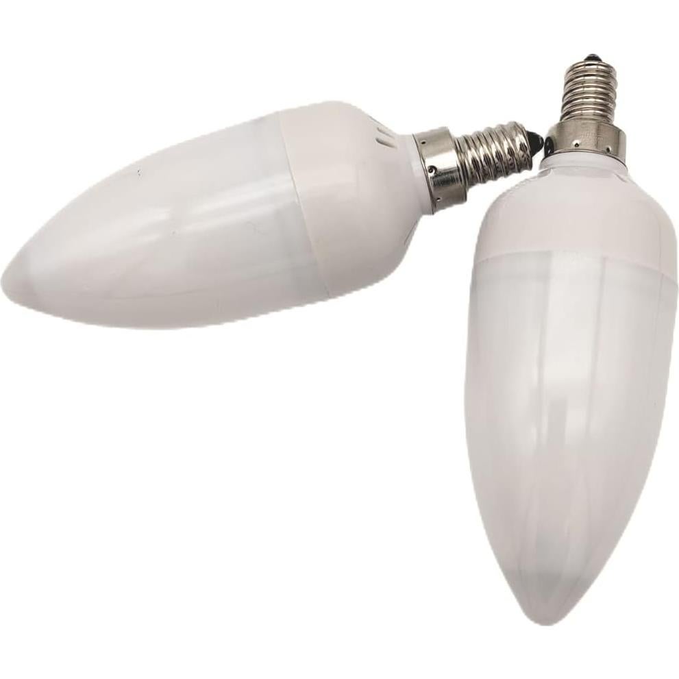 Bombilla LED E12 QLEE 3W Luz Cálida Parpadeante 2 Paquete
