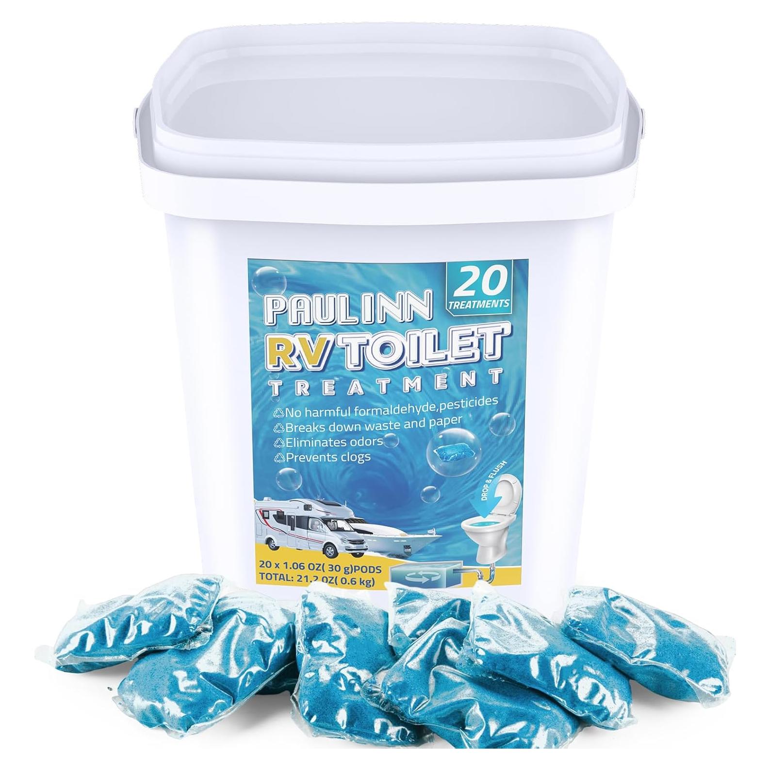 PAULINN Tratamiento para Inodoros RV 20 Cápsulas 0.76 kg