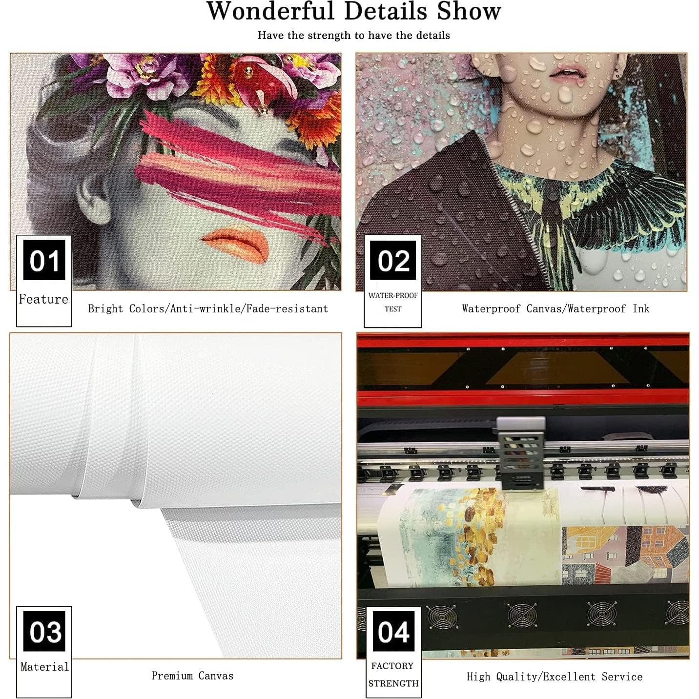 Impresiones de Arte de Pared Enmarcadas HoozGee 20x25cm Glam Teal