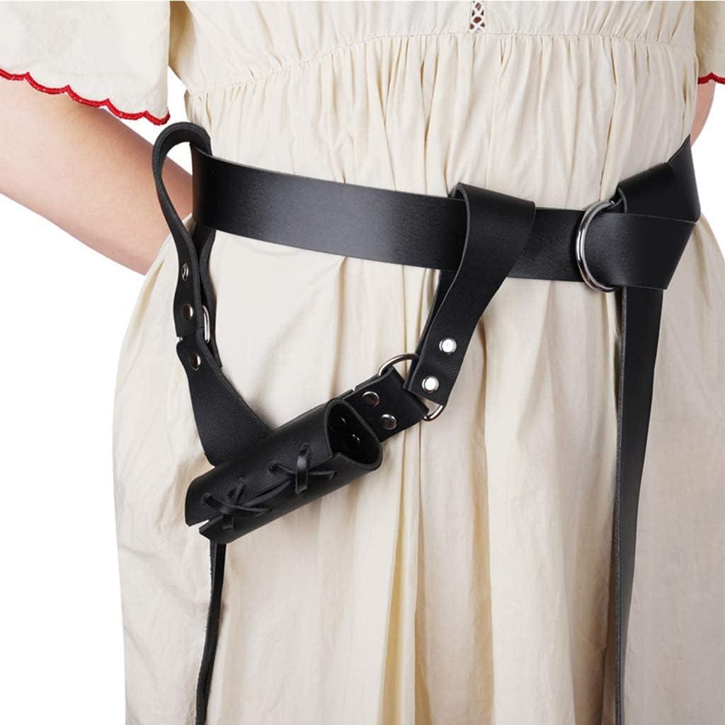 Frog de espada de cuero PU medieval ajustable para rapier