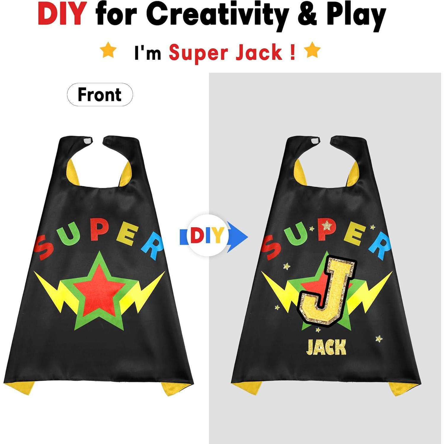 Capa y Máscara de Superhéroe D.Q.Z para Niños - 69.85 cm