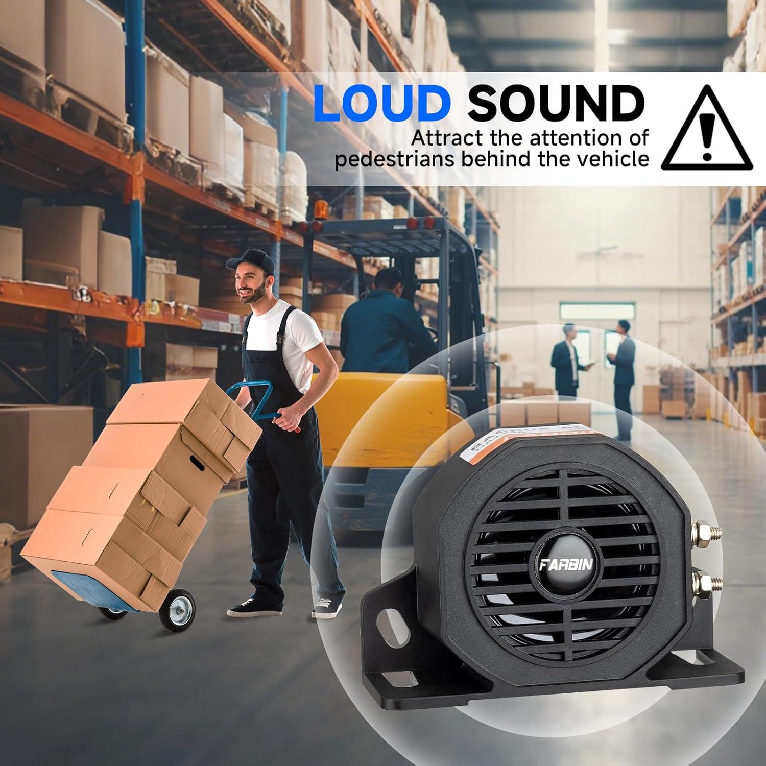 Alarma de Respaldo FARBIN 110dB 12V-48V Impermeable