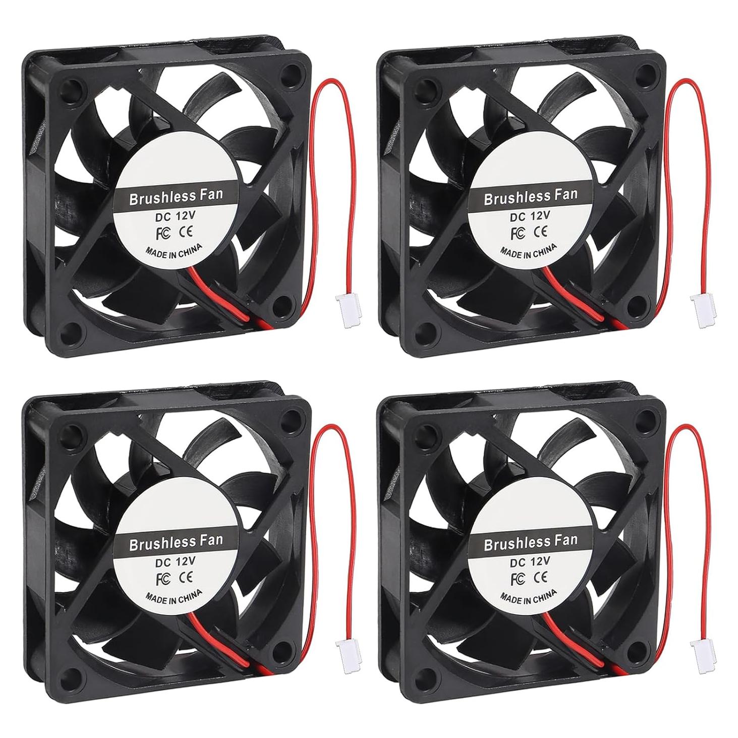 4 Ventiladores Silenciosos AITIAO 6010 12V 60x60x10mm