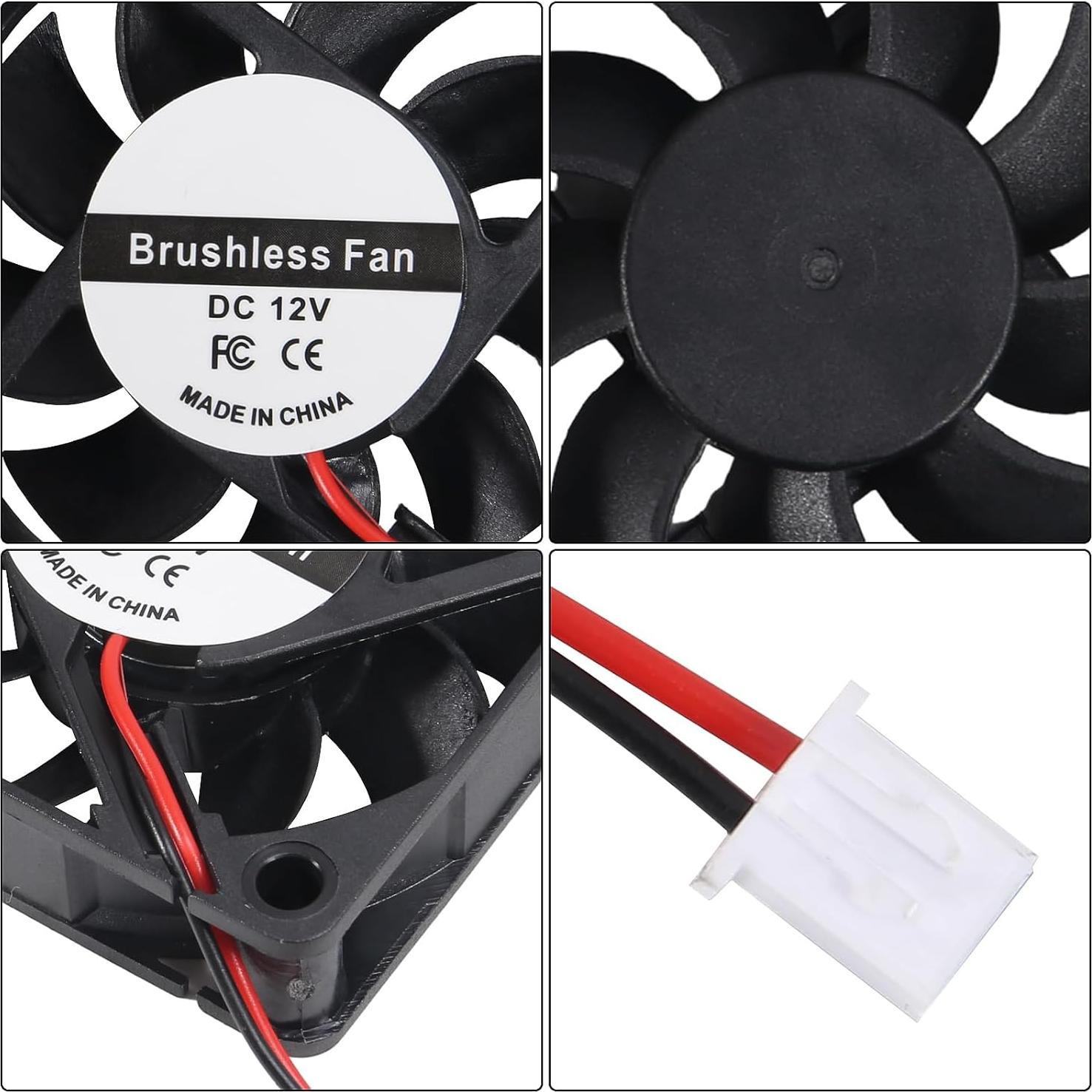 4 Ventiladores Silenciosos AITIAO 6010 12V 60x60x10mm