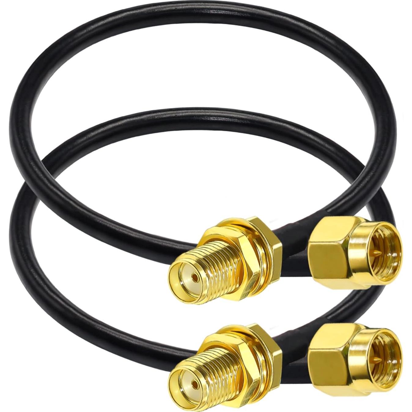 Cable Coaxial SMA RG58 Tuolnk 30cm Macho a Hembra 2 Piezas