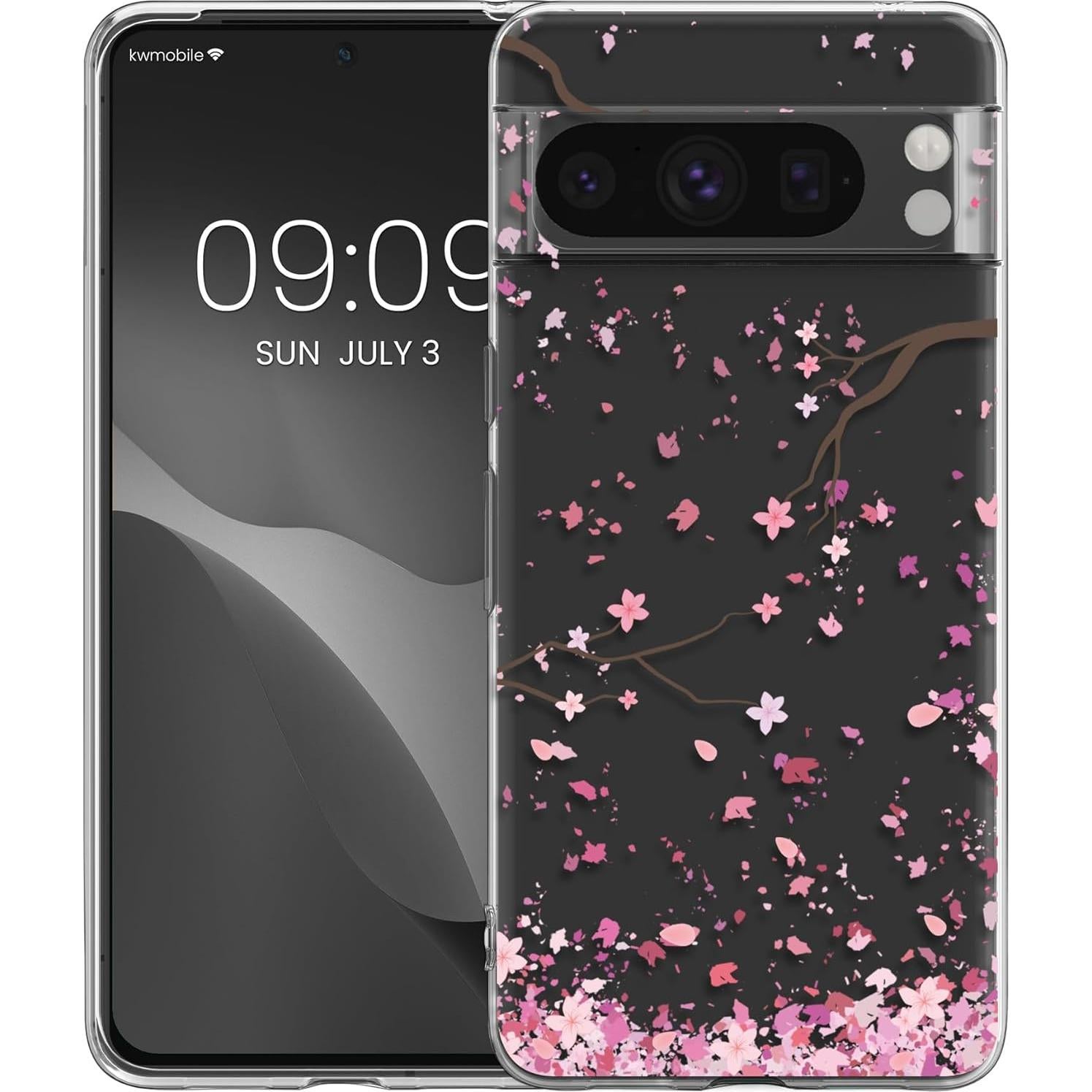 Funda Transparente KW-Mobile para Google Pixel 8 Pro - Flores de Cerezo