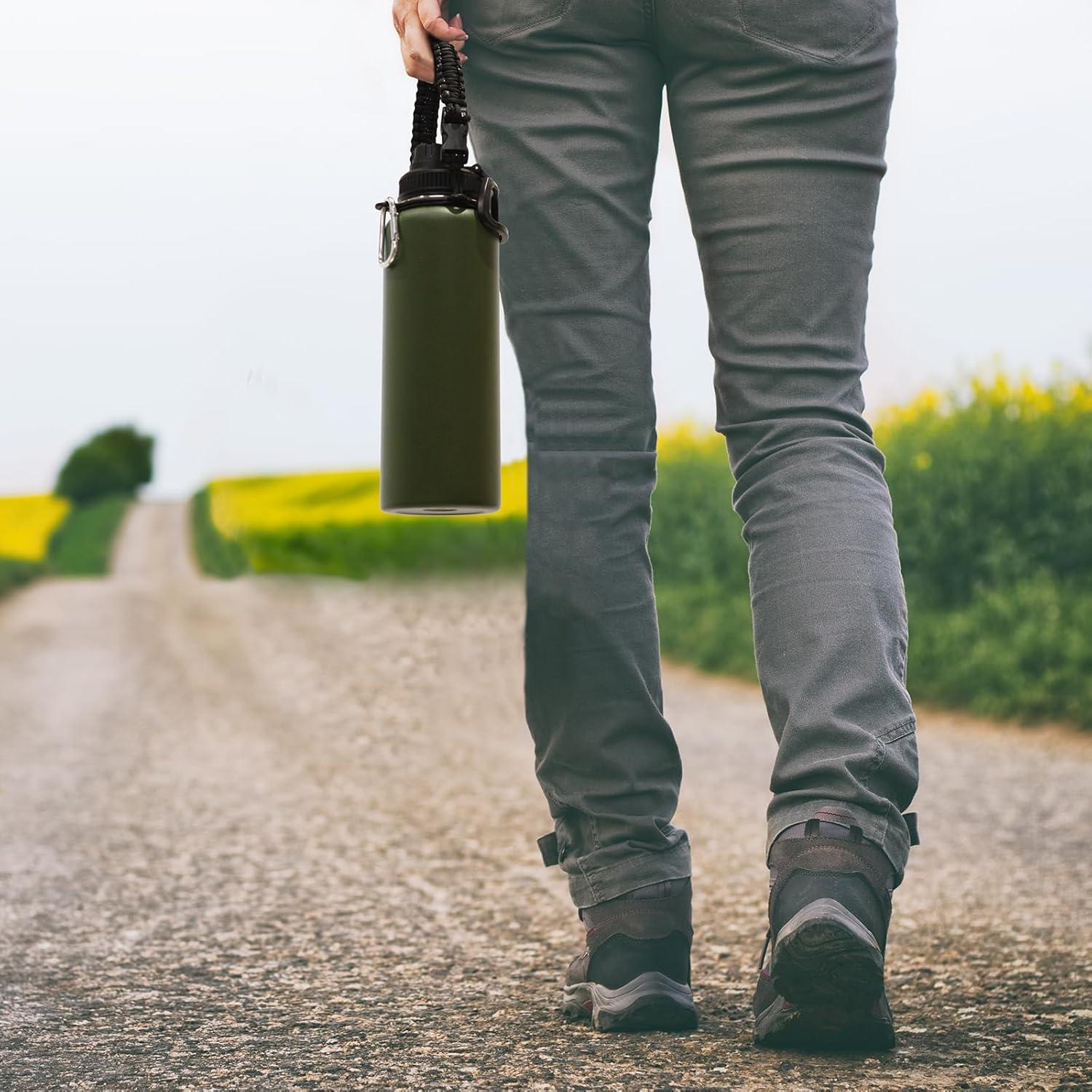 Botella de Agua Aislada Volhoply 40 oz Acero Inoxidable Verde