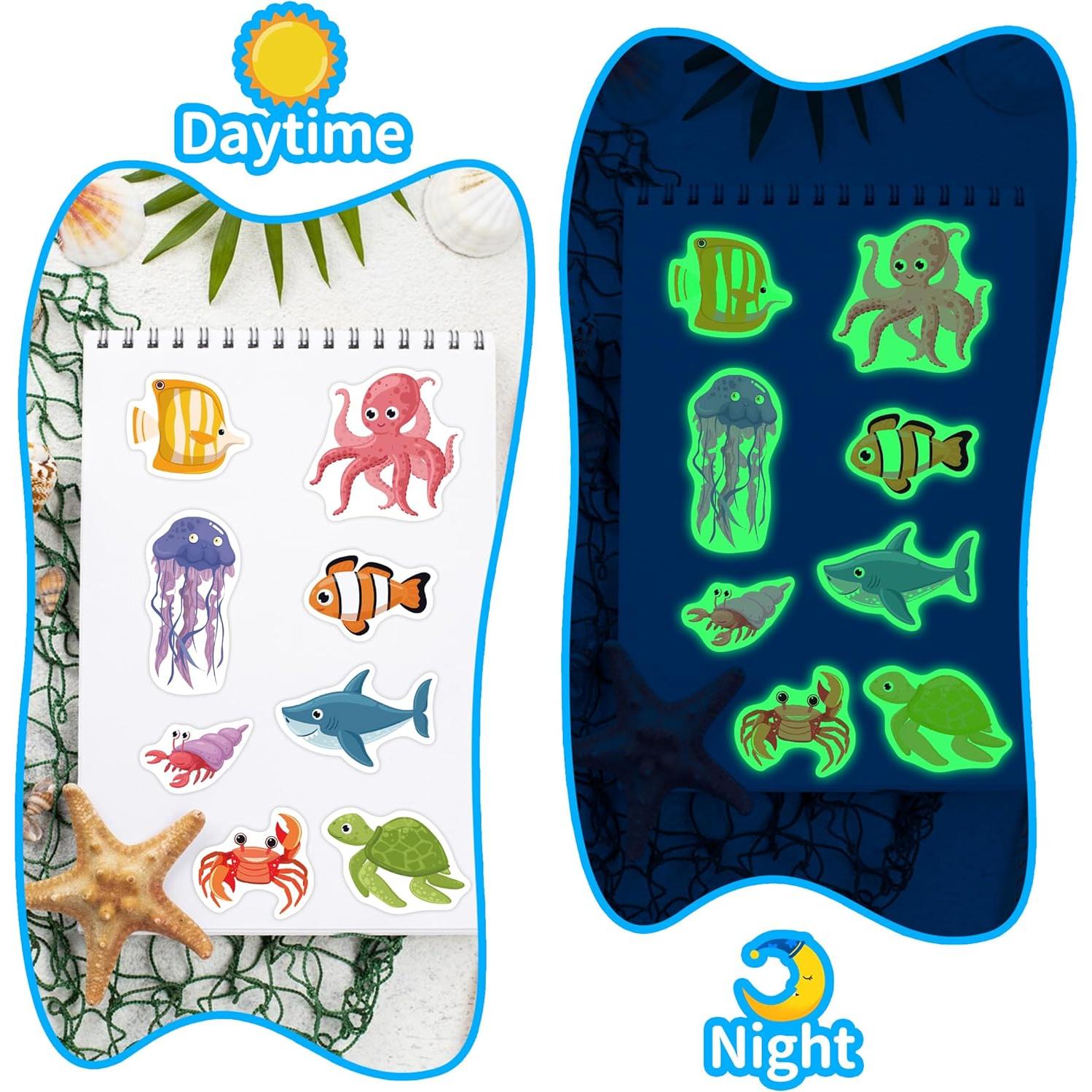 Pegatinas Luminosas de Animales Marinos Robmoda - 52 Pcs