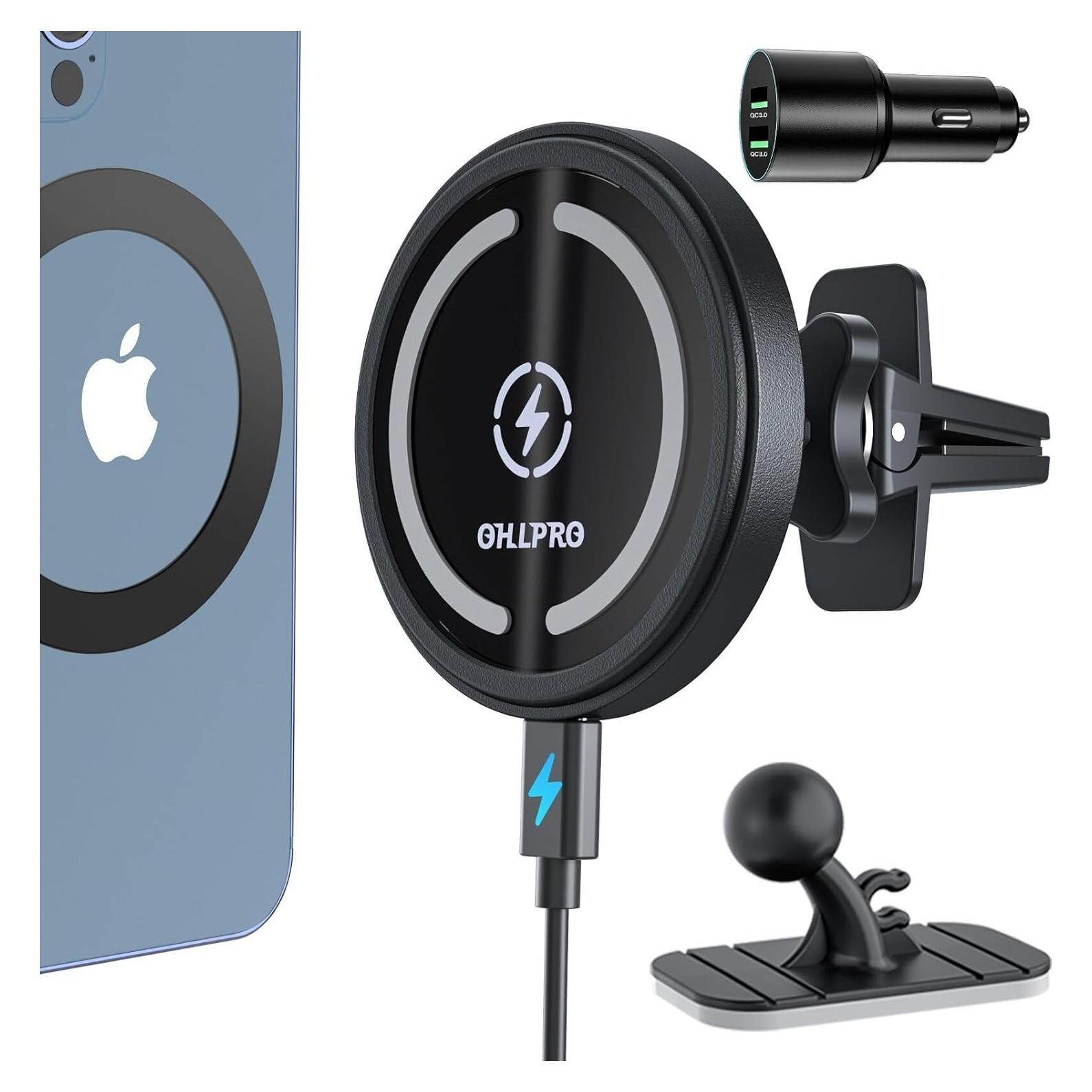 Cargador de Coche OHLPRO MagSafe 15W para iPhone 16/15/14