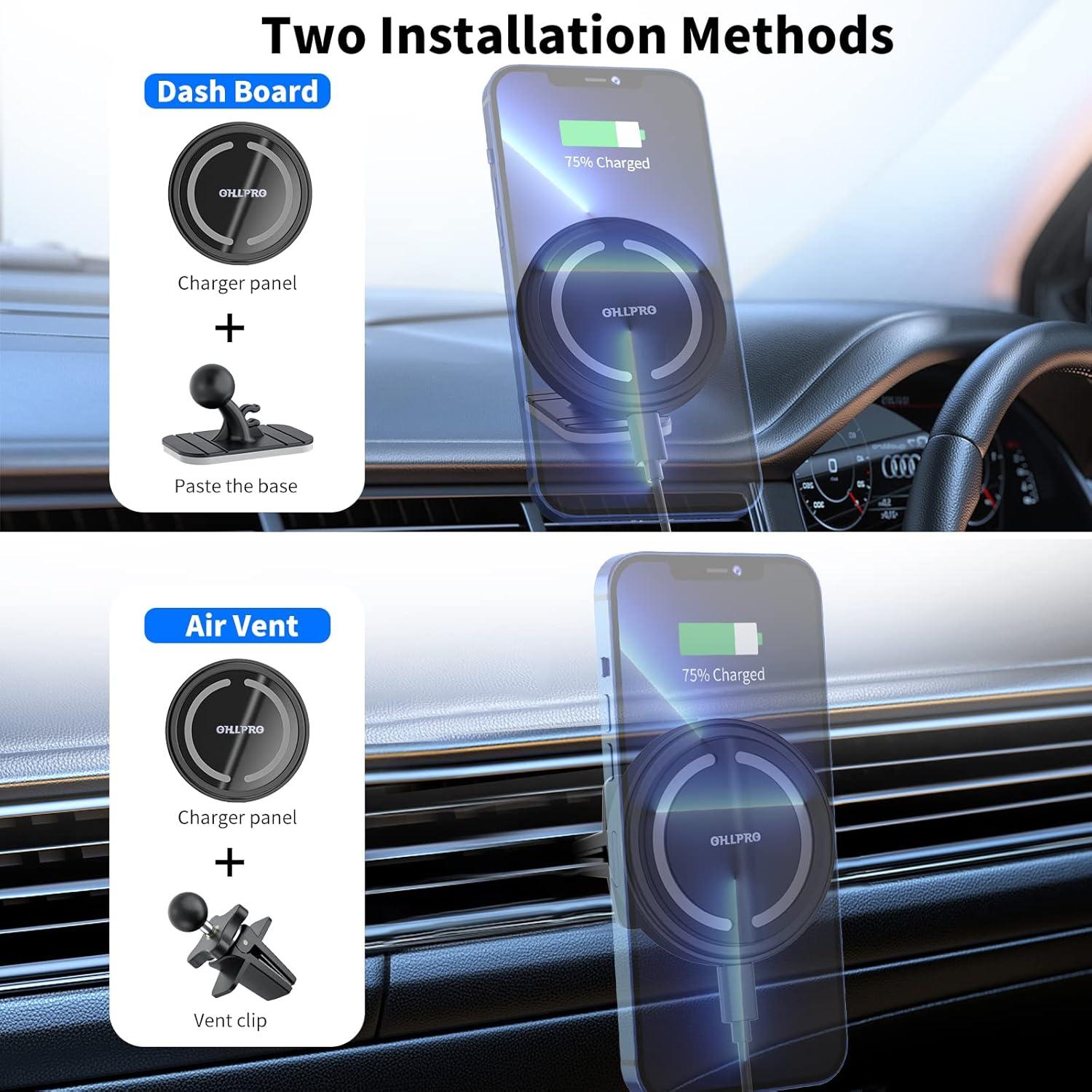 Cargador de Coche OHLPRO MagSafe 15W para iPhone 16/15/14