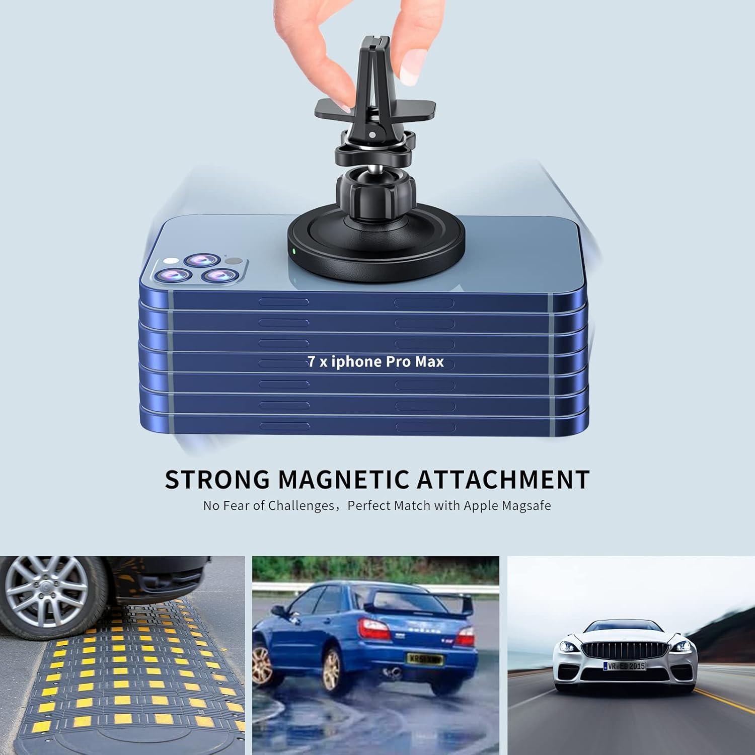 Cargador de Coche OHLPRO MagSafe 15W para iPhone 16/15/14