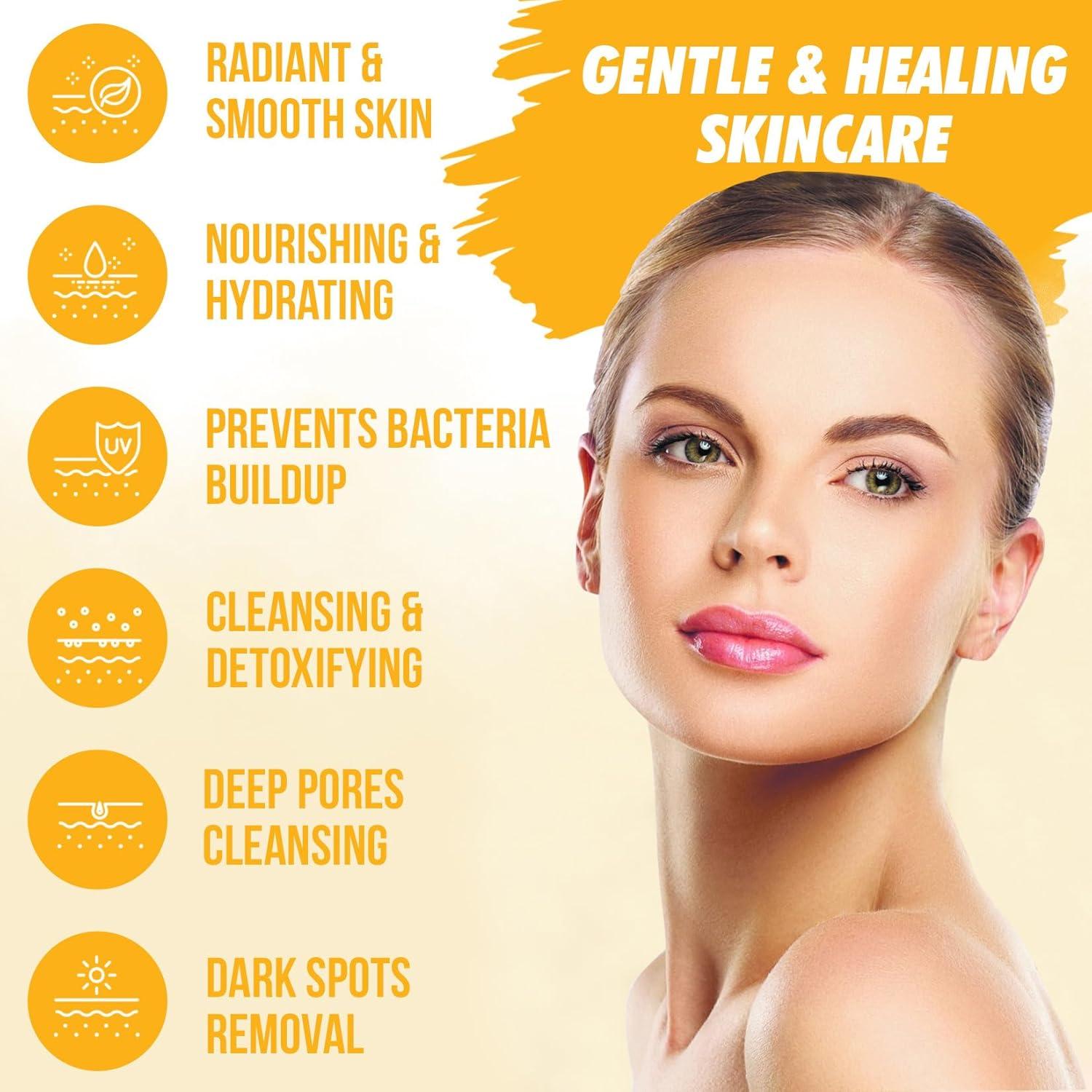 Jabón Natural de Cúrcuma Herblov 113g - Facial y Corporal