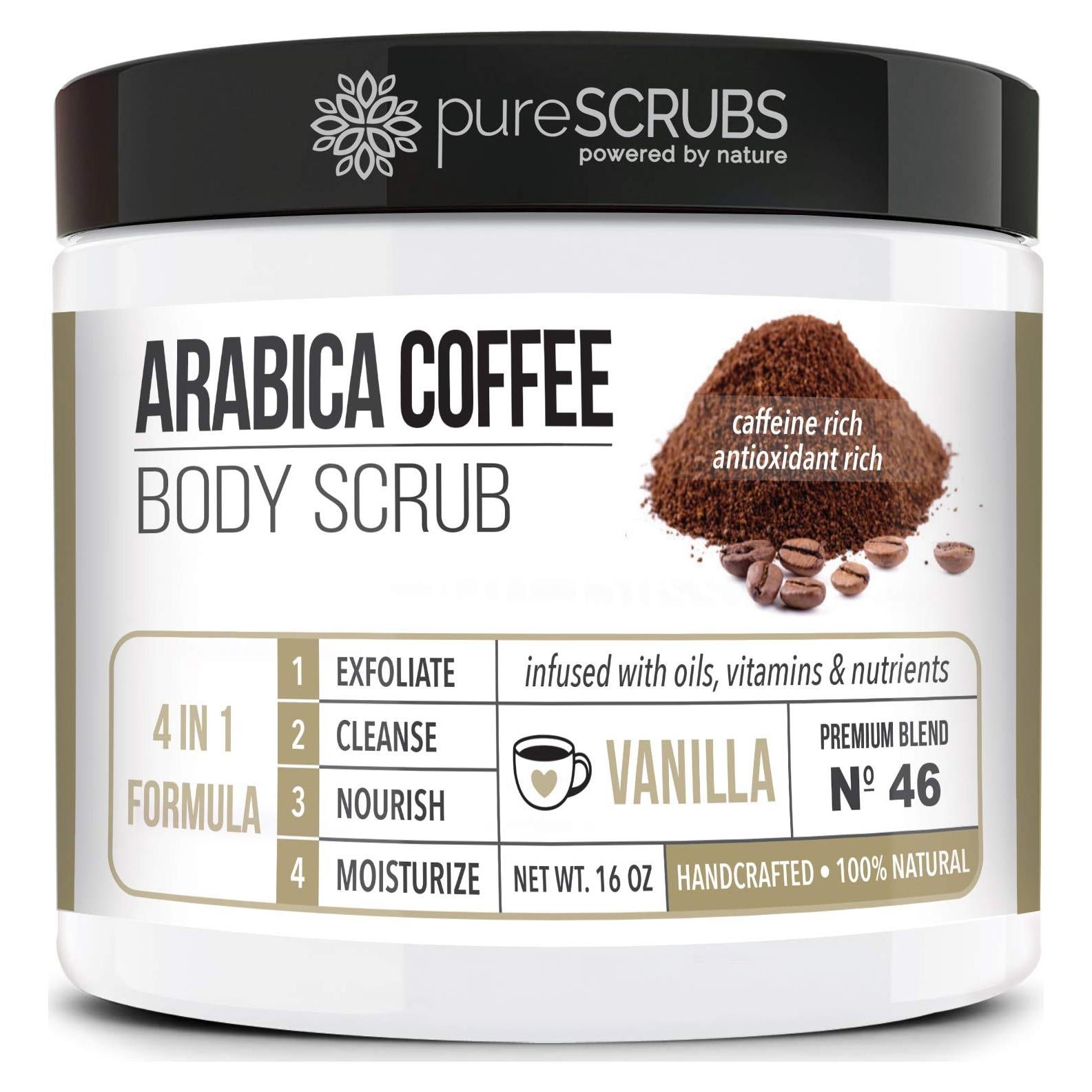 Exfoliante Corporal Orgánico pureSCRUBS Café Arabica 453g Vainilla