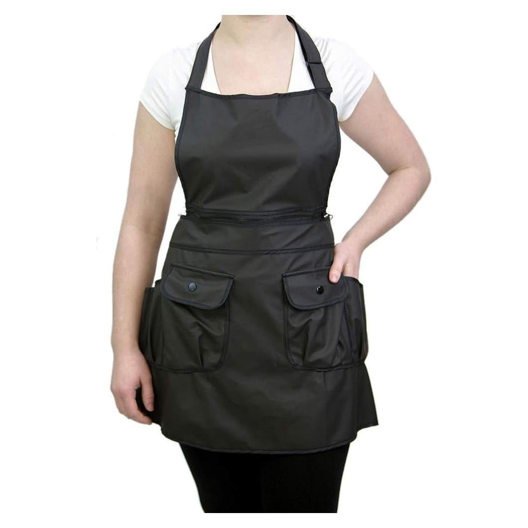 Delantal Convertible Impermeable Charlene para Estilistas Negro