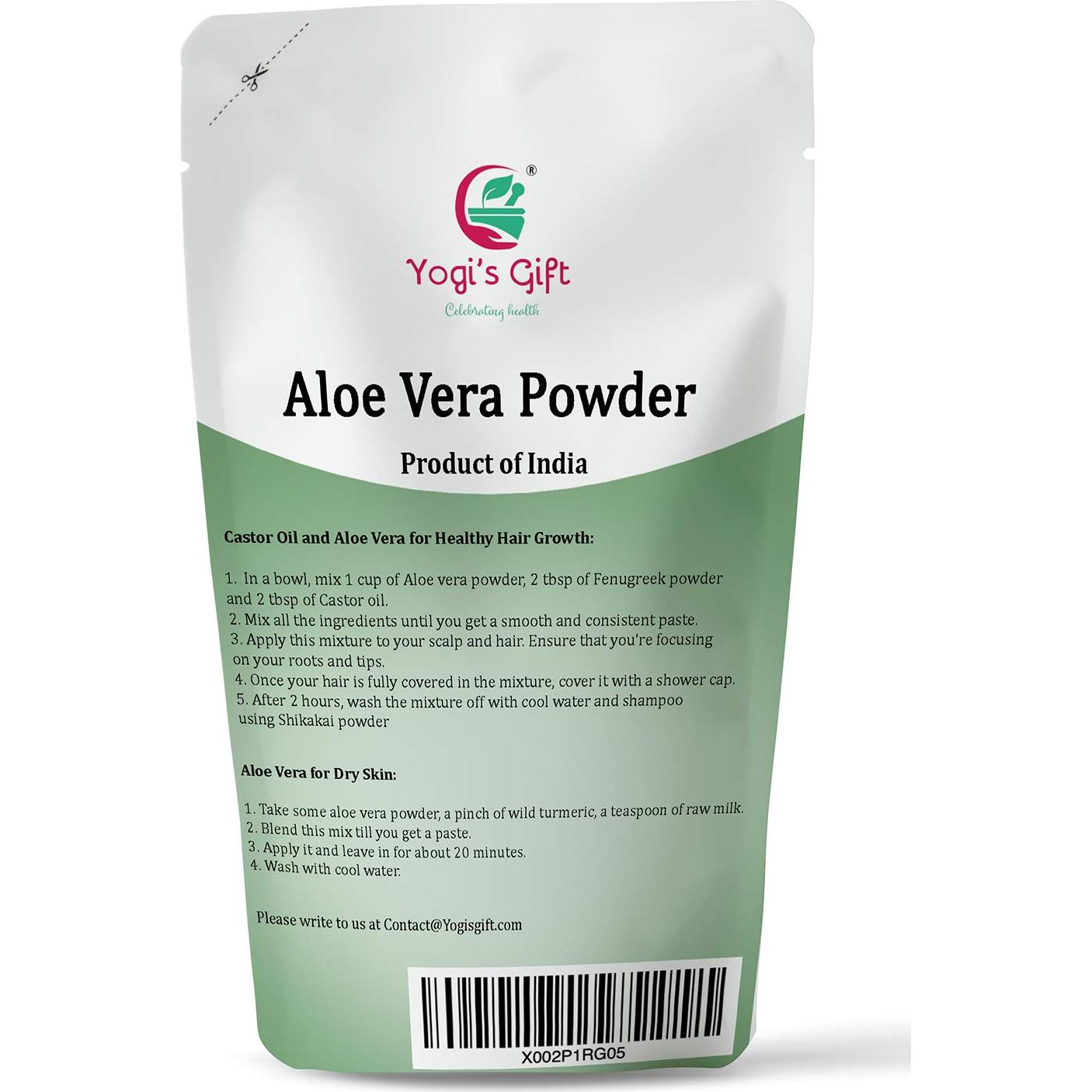 Polvo de Aloe Vera 226 g Yogi's Gift - Hidratante Facial y Capilar