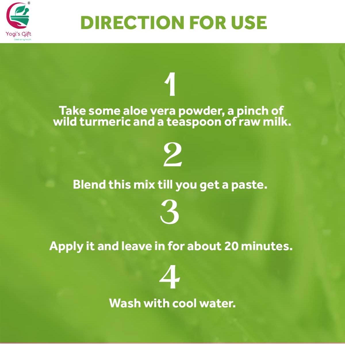 Polvo de Aloe Vera 226 g Yogi's Gift - Hidratante Facial y Capilar