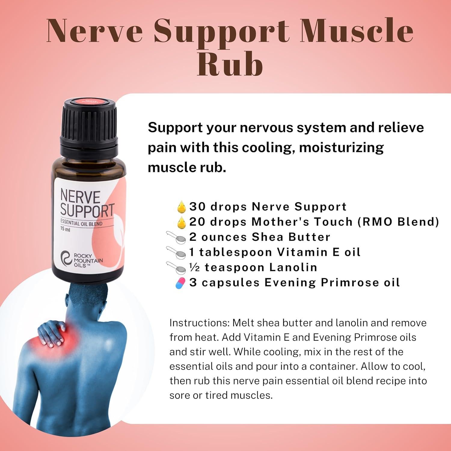 Aceite Esencial Relajante Rocky Mountain Oils 15ml - Soporte Nervioso