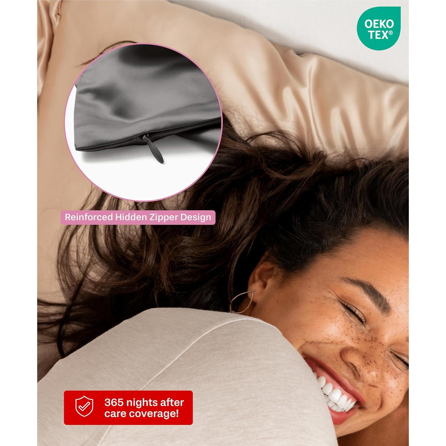 Funda de Almohada de Seda 100% SUNDAYSILKS Estándar 50.8x66 cm