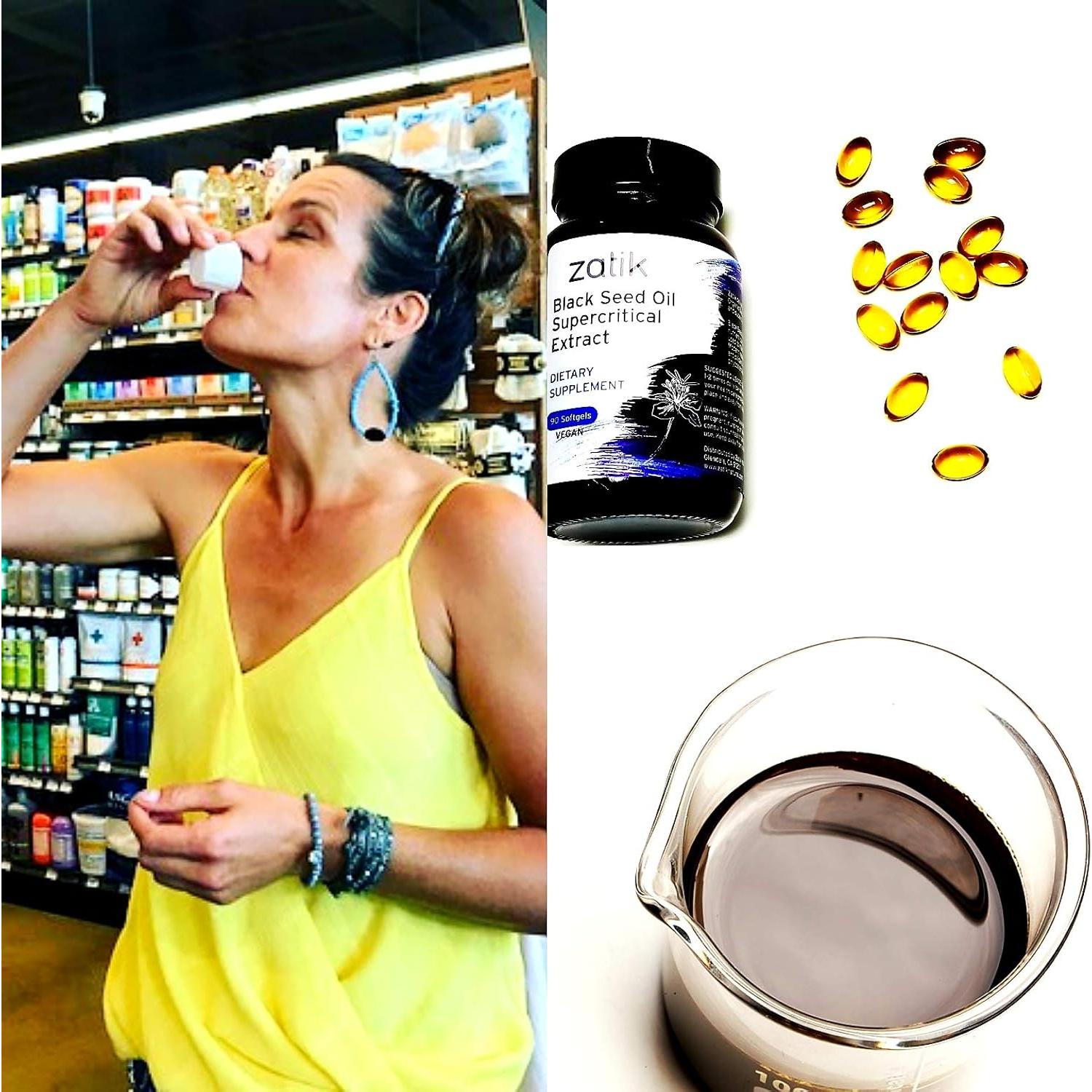 Zatik Naturals Aceite de Semilla de Comino Negro Orgánico 90 Cápsulas