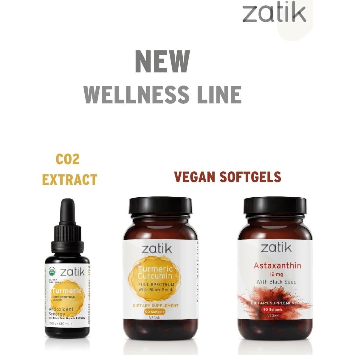 Zatik Naturals Aceite de Semilla de Comino Negro Orgánico 90 Cápsulas