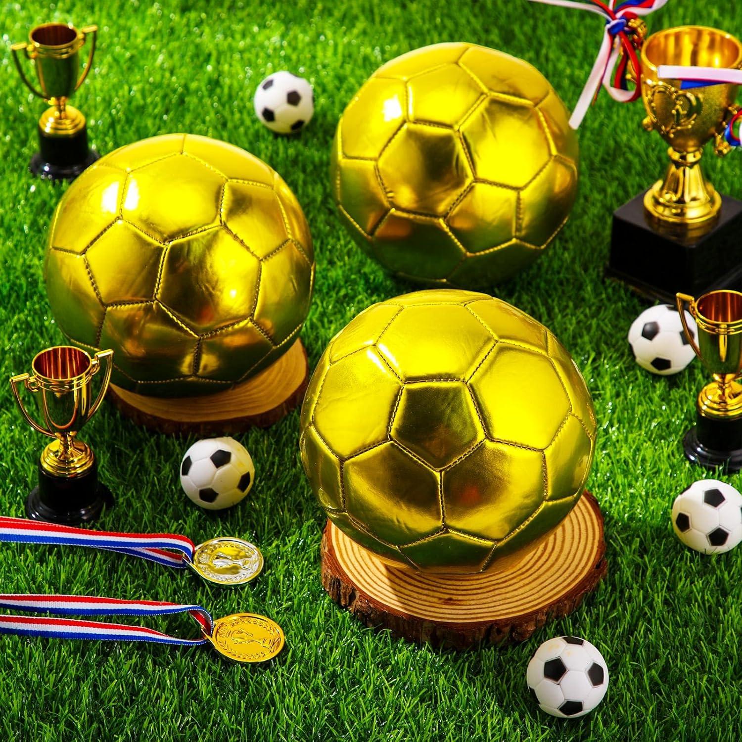 Balón de Fútbol Autografiado Dorado WinnerWhy Tamaño 2