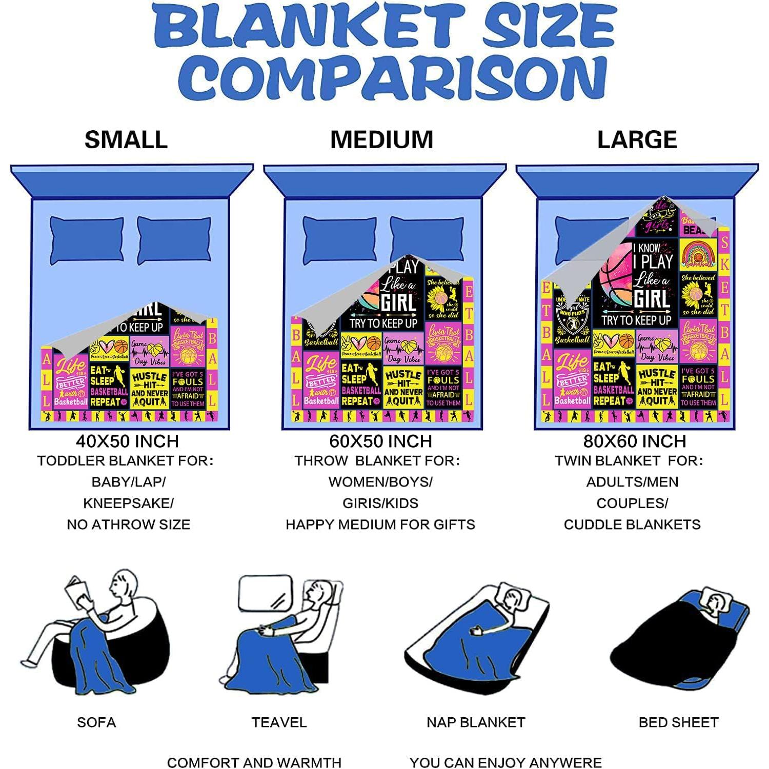 Manta de Baloncesto Dizogogo 127x102cm Franela Anti-Pilling